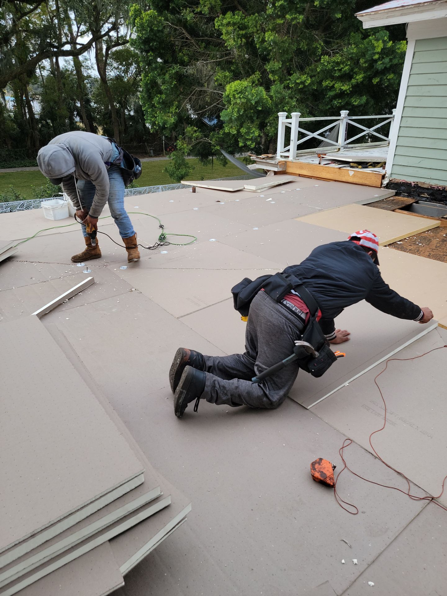 Residential Roofing Installation using Aluminum Metal Roof by Galaxy Builders, Inc.
