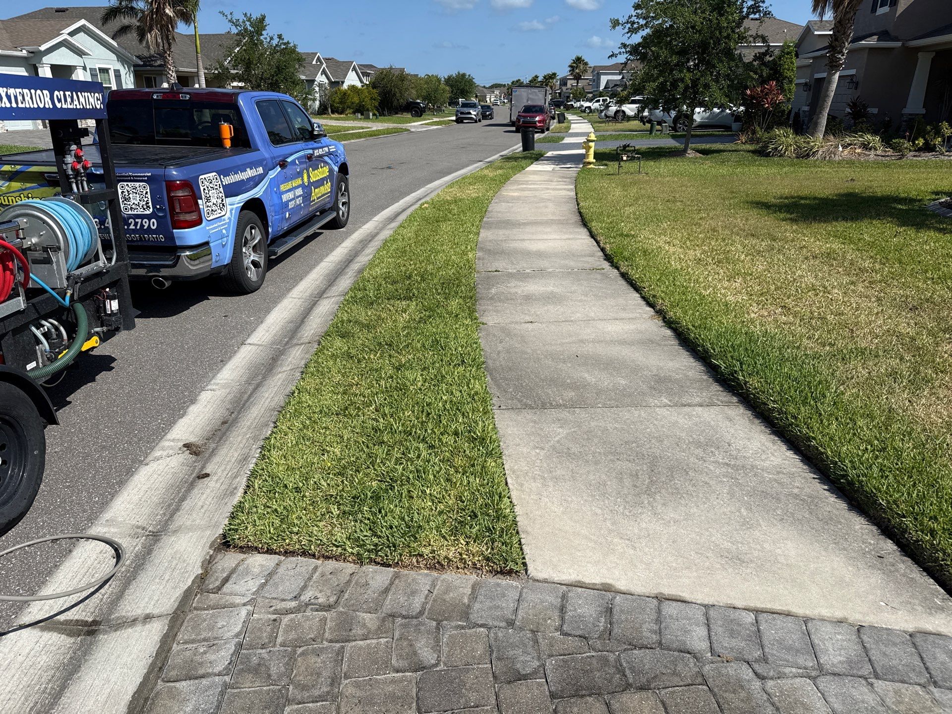Paver Driveway & Concrete Cleaning | Trevesta Community | Palmetto, FL by Sunshine AquaWash