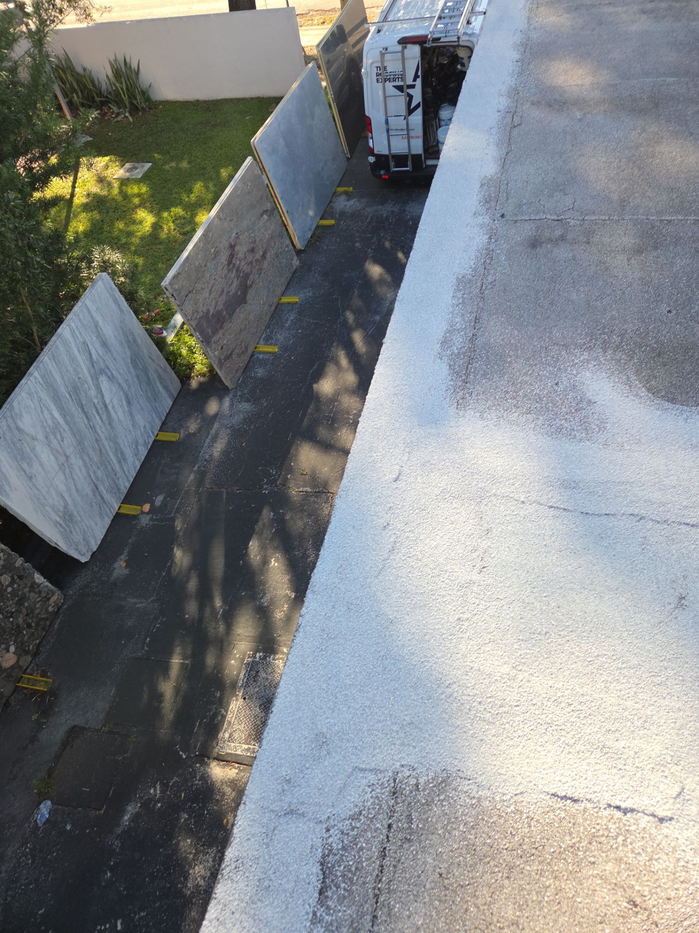 Commercial Flat Roof Restoration Using Silicone Coating in Hallandale Beach by Aastro Roofing