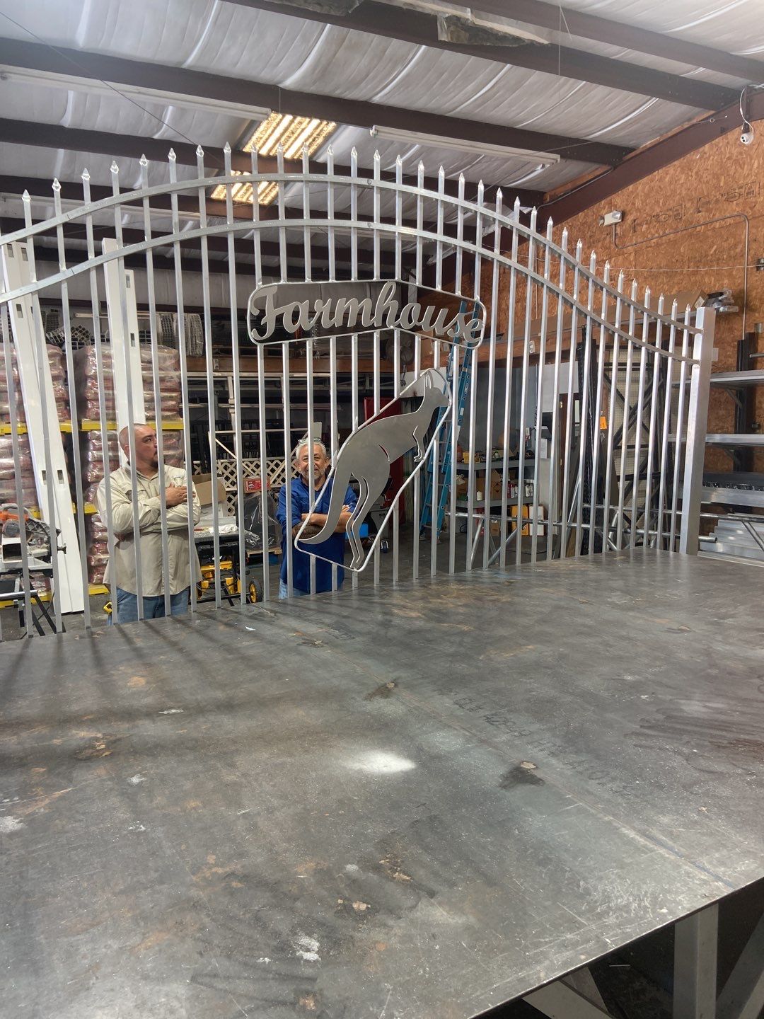 Farmhouse Estate Gate With Liftmaster Gate Operator by Asap fence and gates, LLC