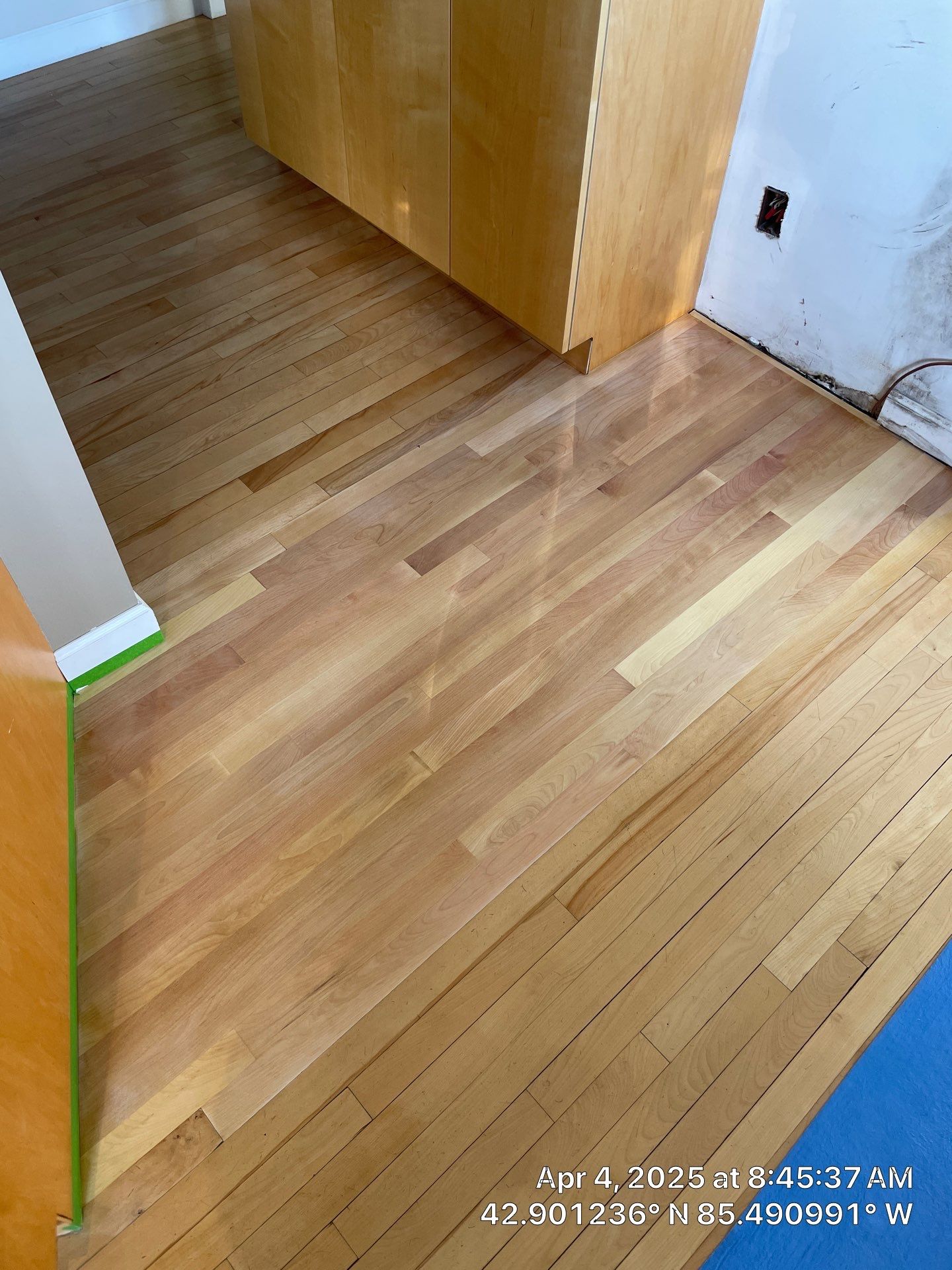 Water Damage Restoration On Solid Birch by RTBaldwin Hardwood Floors