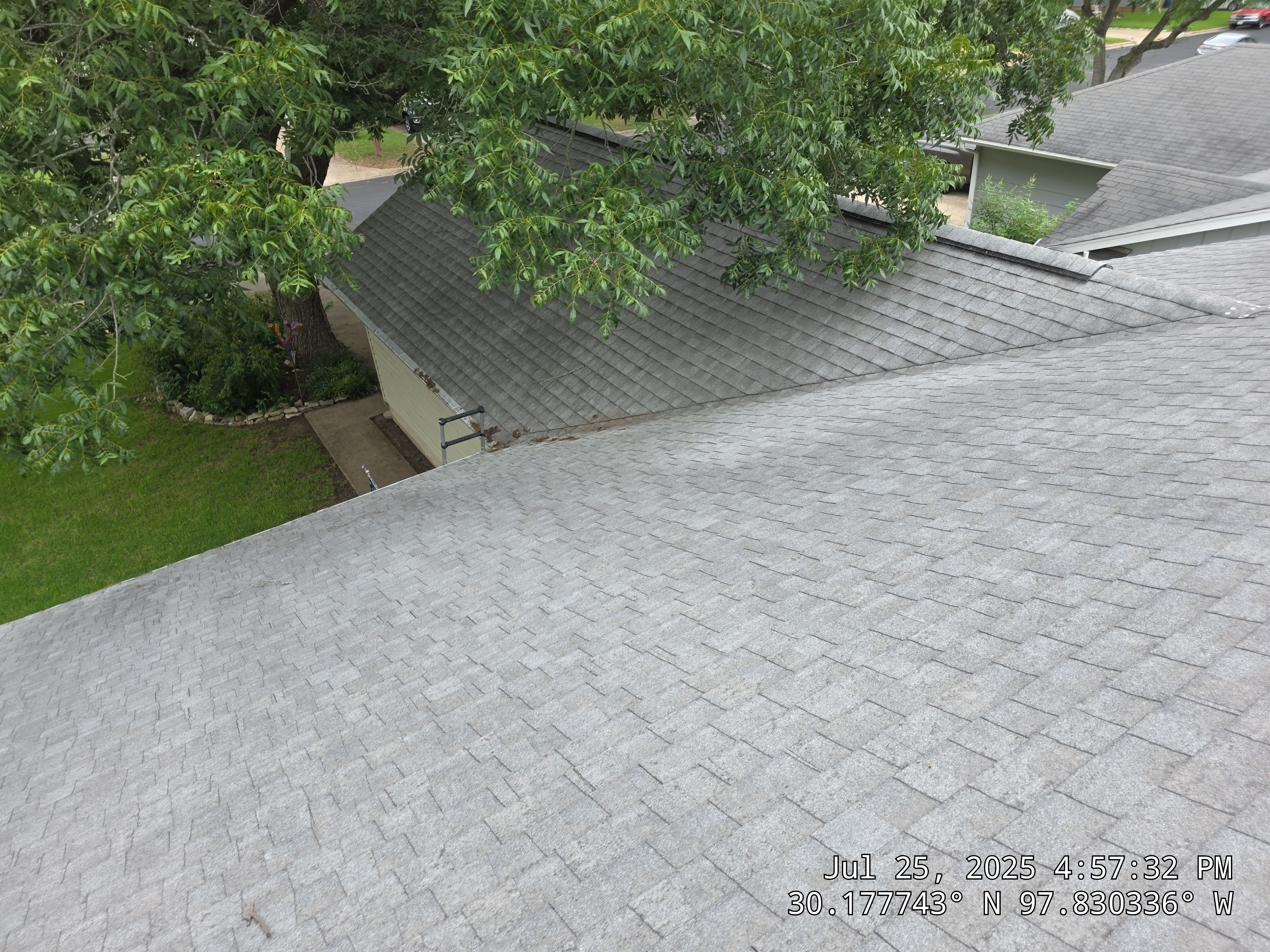 Architectural Shingle Roofing Replacement and Gutter Restoration in Austin by Caliber Restoration LLC