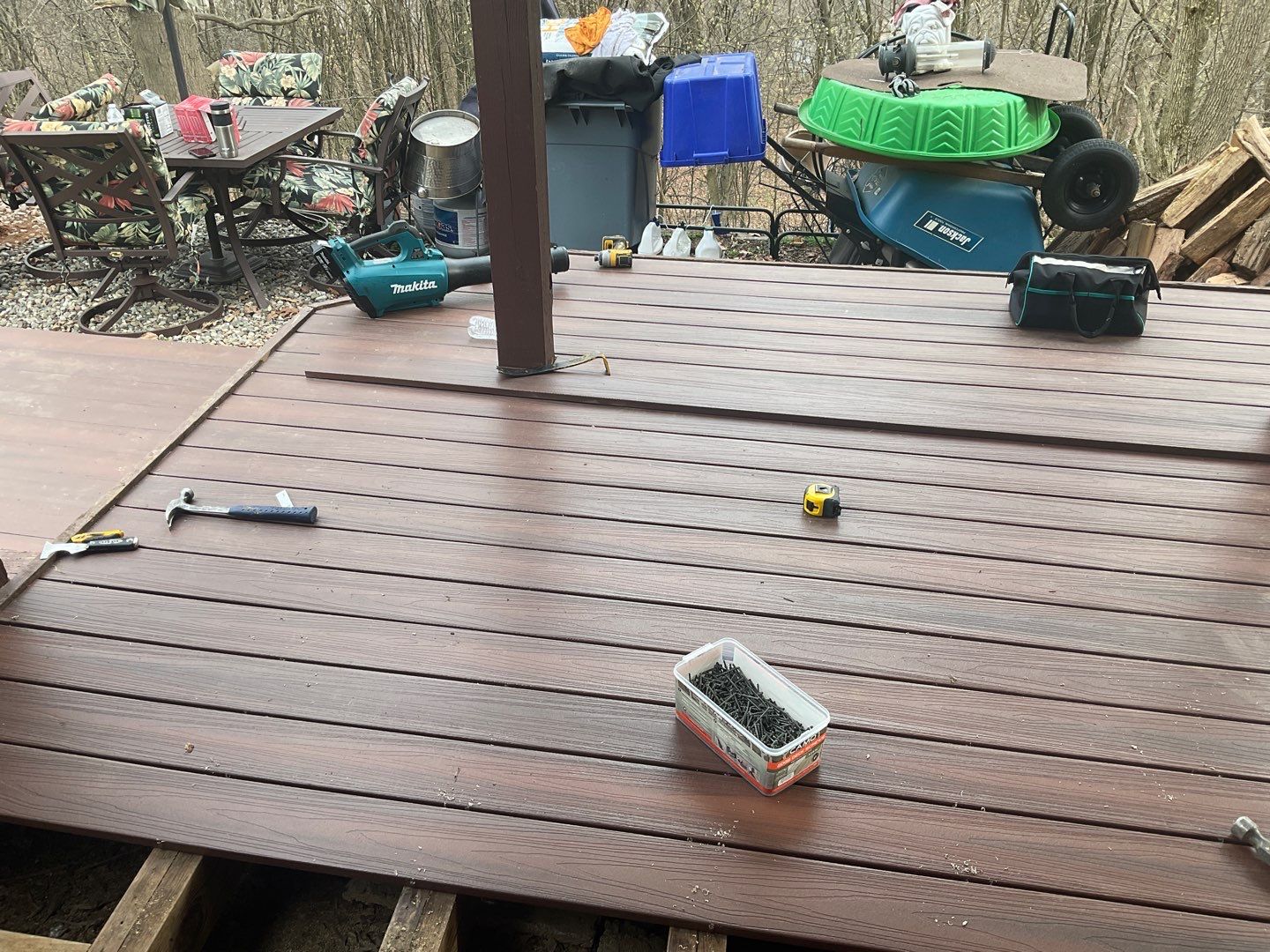 Deck Installation using New Composite Deck Board by Alpha Design Services