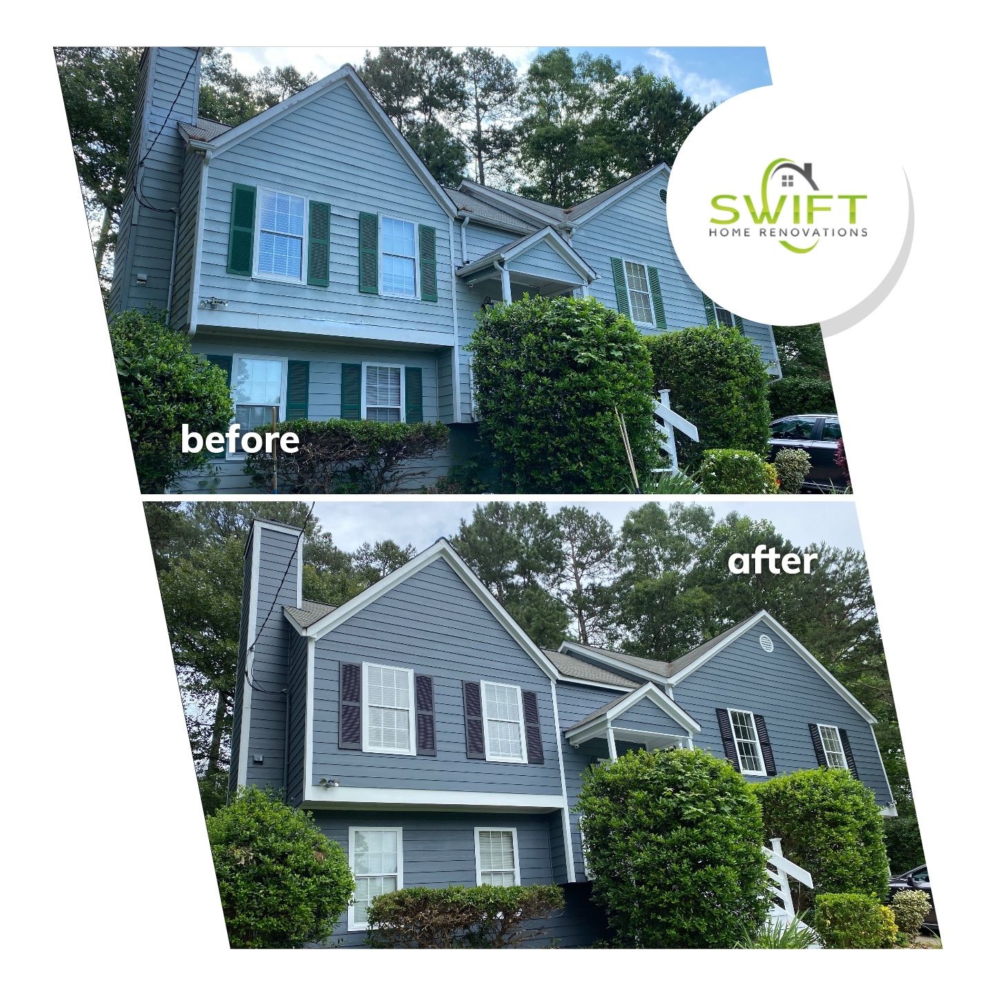 Complete Exterior Painting and Trim Refresh for Kennesaw Residence by Swift Home Renovations 