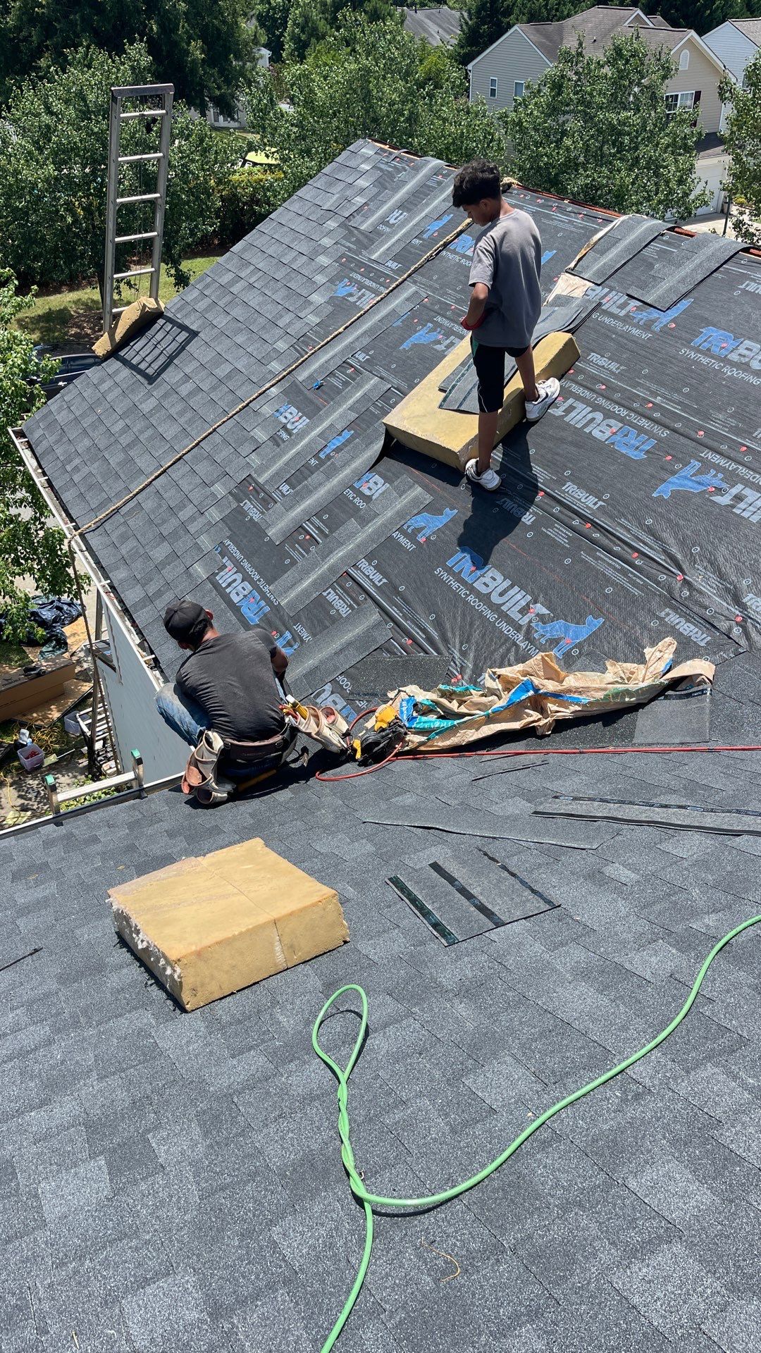 Roof replacement and interior repair by hail and wind damage by Just Brilliant Restoration JBR