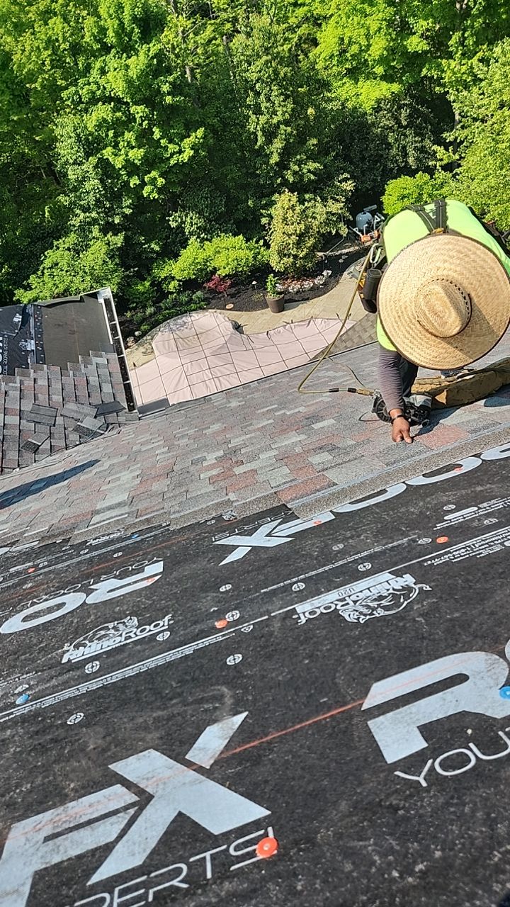 Residential Roofing Installation using Duration Series Shingles - Colonial Slate by RoofX 