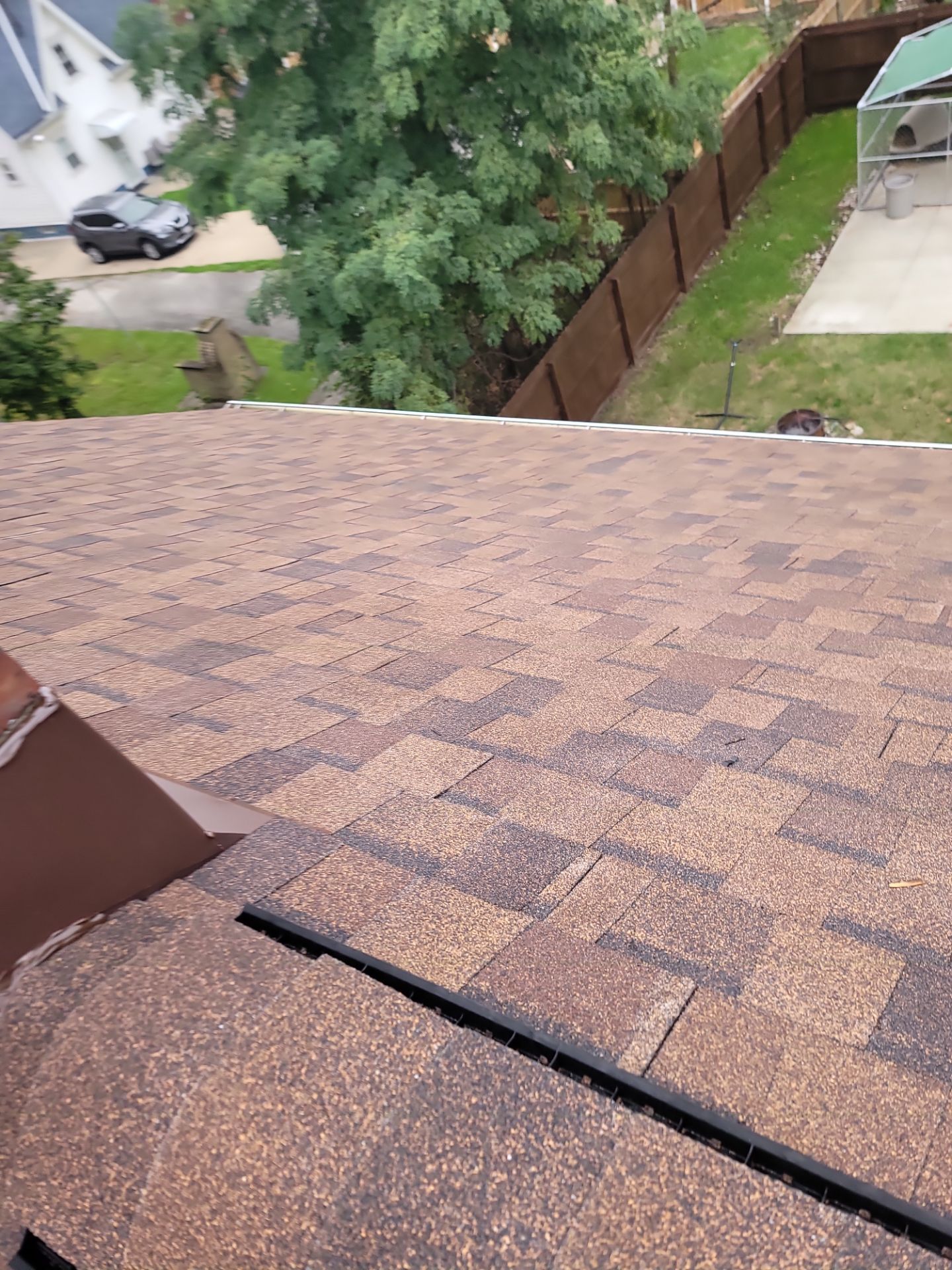 Atlas Pinnacle, Color, Burnt Hickory, Drip Edge, Color, Royal Brown by Eagle Eye Roofing