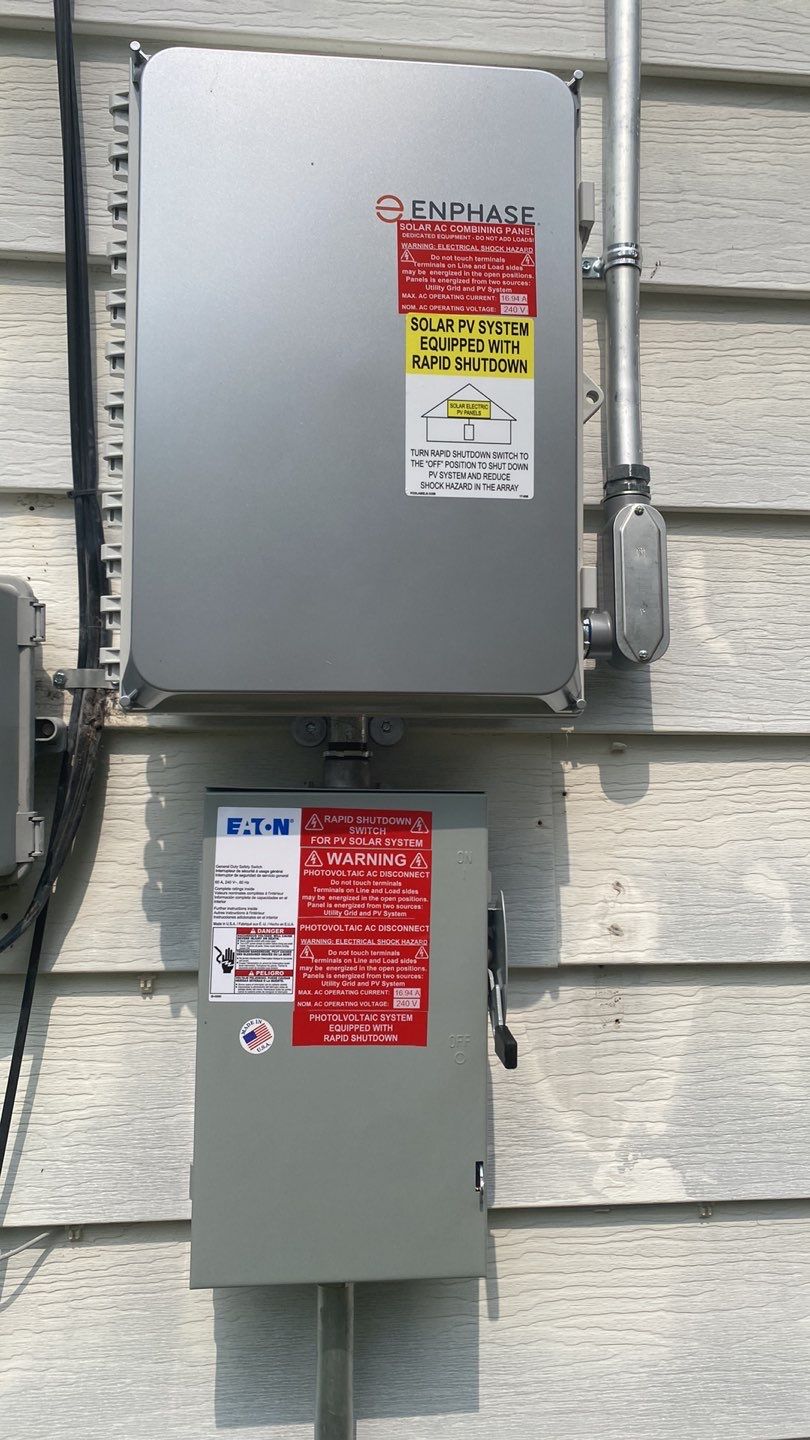 Solar Panel Installation with Exterior Service Change by Infinity Solar Systems