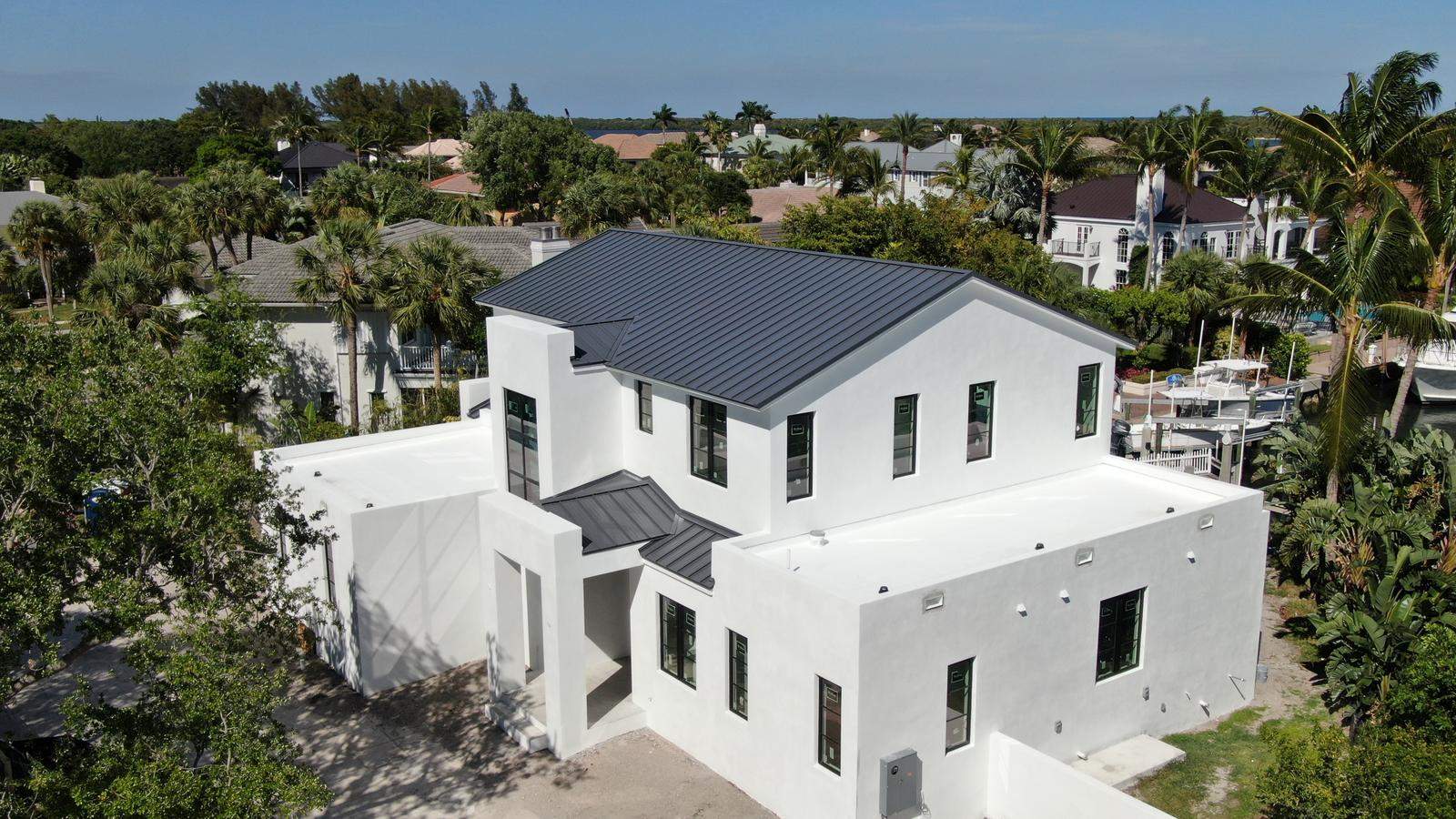 24ga 1.5" Mechanical Seam Slate Gray by Total Roofing System The Metal Roof Experts