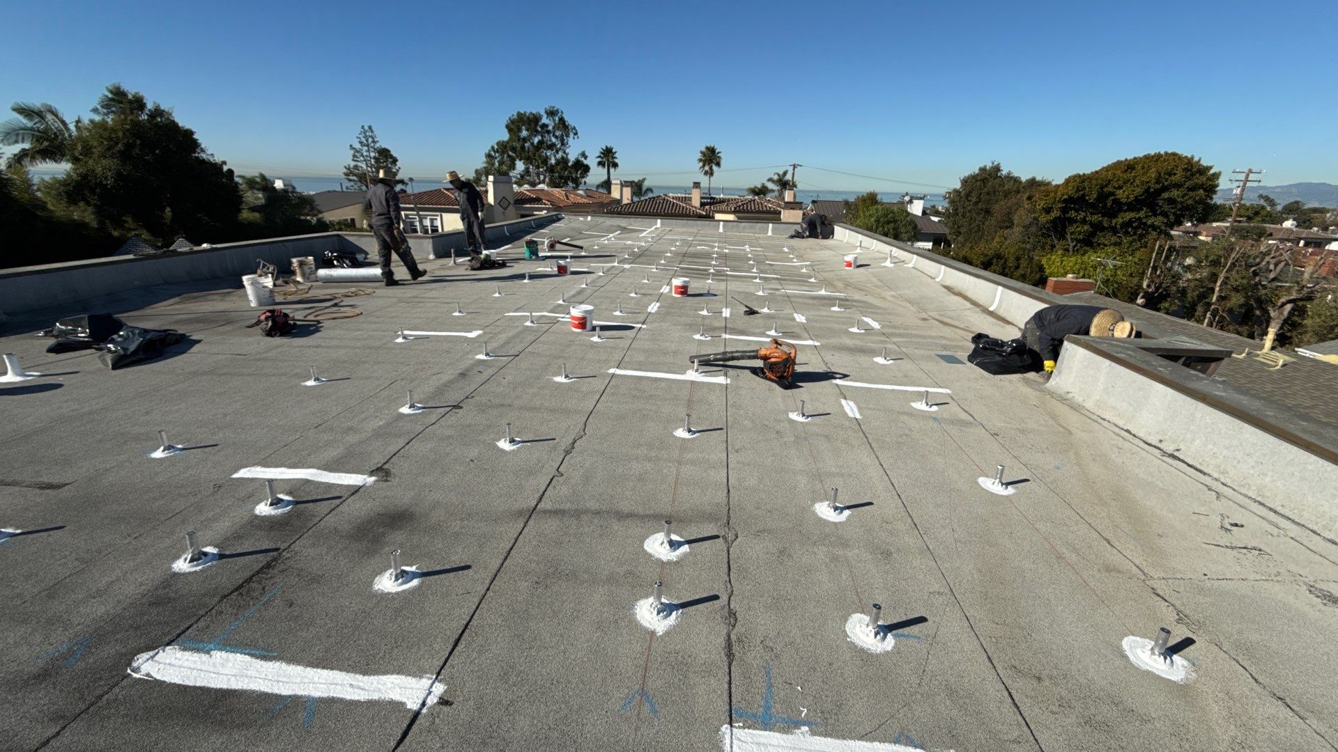 Residential Roofing Installation using ASC Silicone Membrane by Hull Brothers Roofing