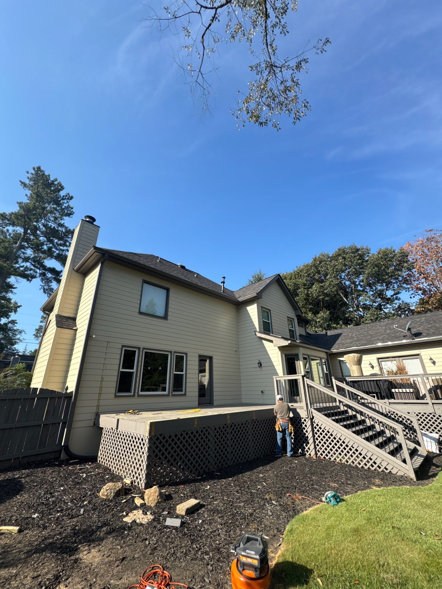 Custom Multi-Level Composite Deck and Screened-In Porch in Marietta by Swift Home Renovations