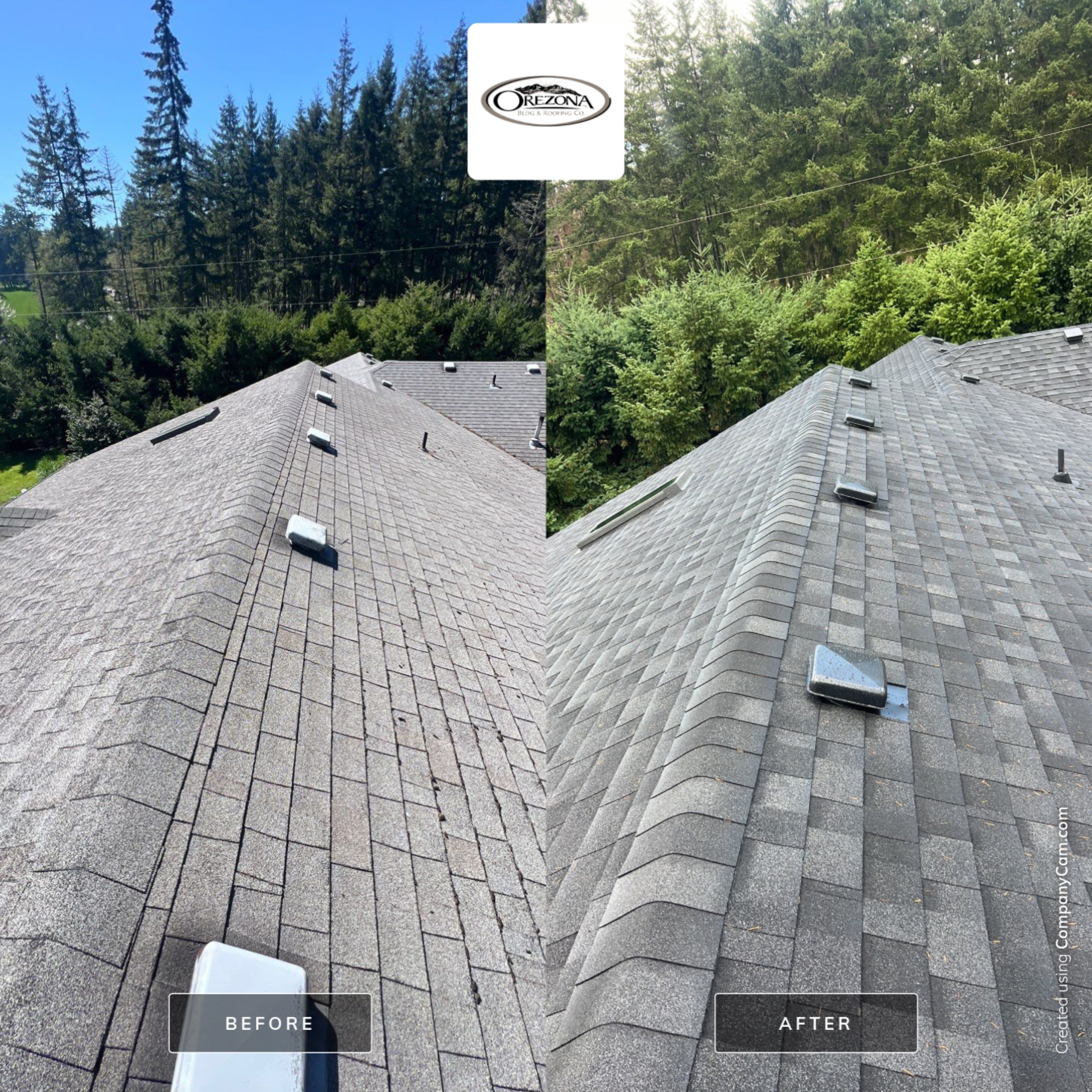Residential Roofing Installation using IKO Dynasty (Color: Granite Black) by Orezona Building & Roofing Company, Inc.