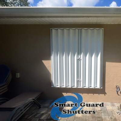 Accordion Shutters in White