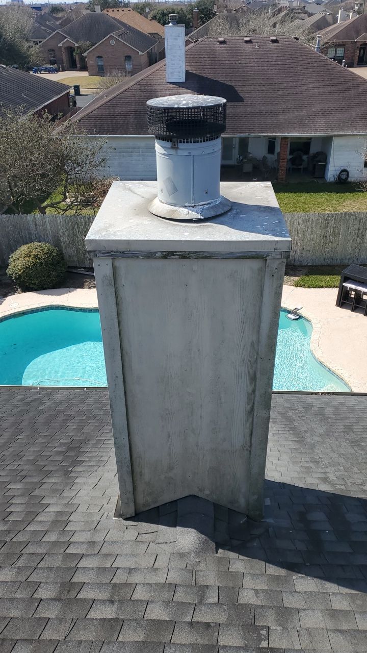 Residential Roofing Repair Replacing Chimney Cap by Lighthouse Roofing