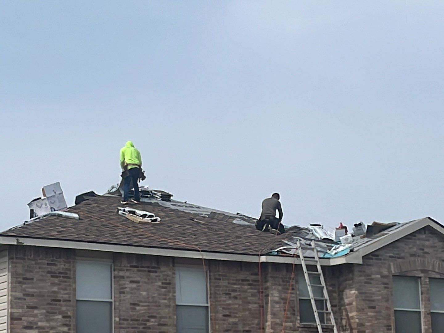 Full Roof Replacement, Chimney Rebuild and Interior Damage Replacement by First United Roofing & Construction