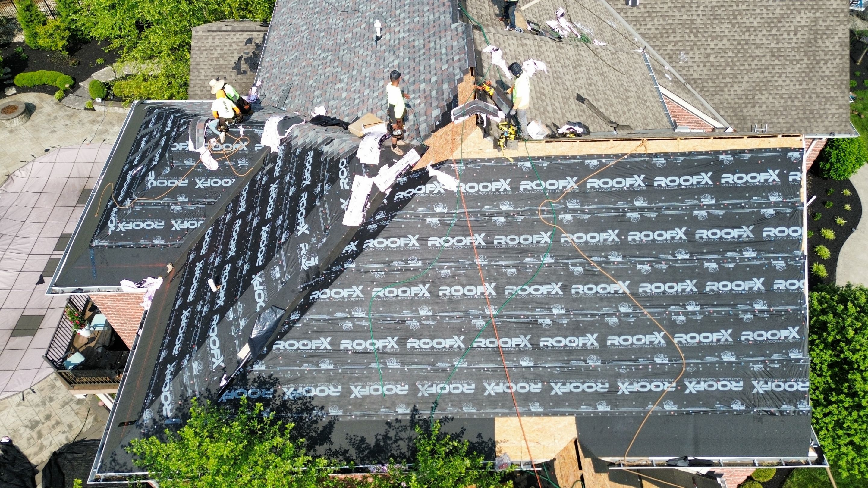Residential Roofing Installation using Duration Series Shingles - Colonial Slate by RoofX 