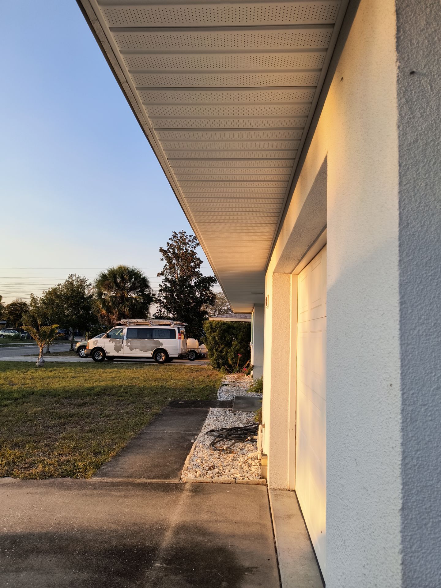 Soffit and Fascia Installation using White Soffit in Sarasota Fl by Gutter Professors