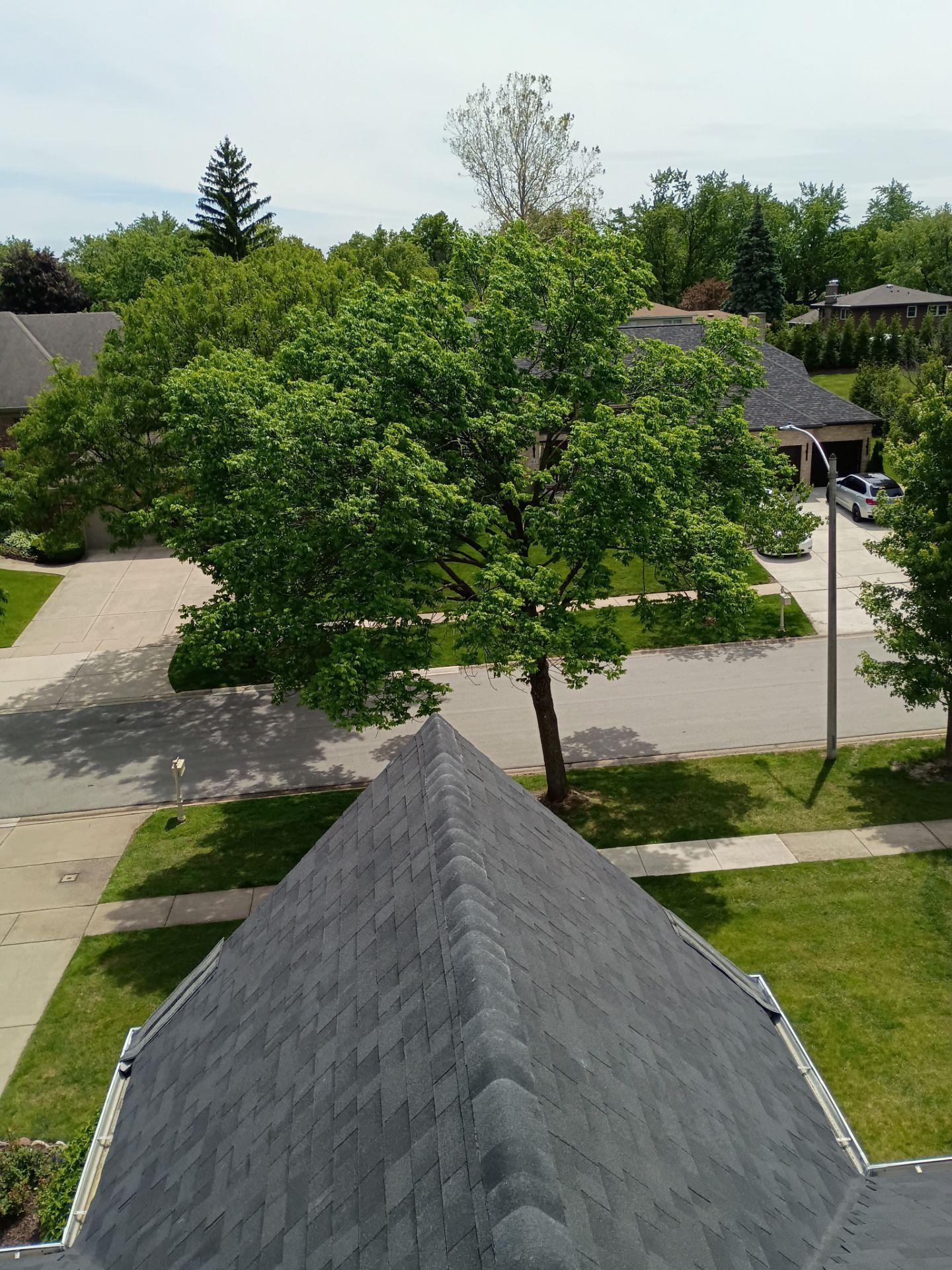 Asphalt Shingle Roof Replacement and Skylight Installation in Darien by Pro Home Services Inc