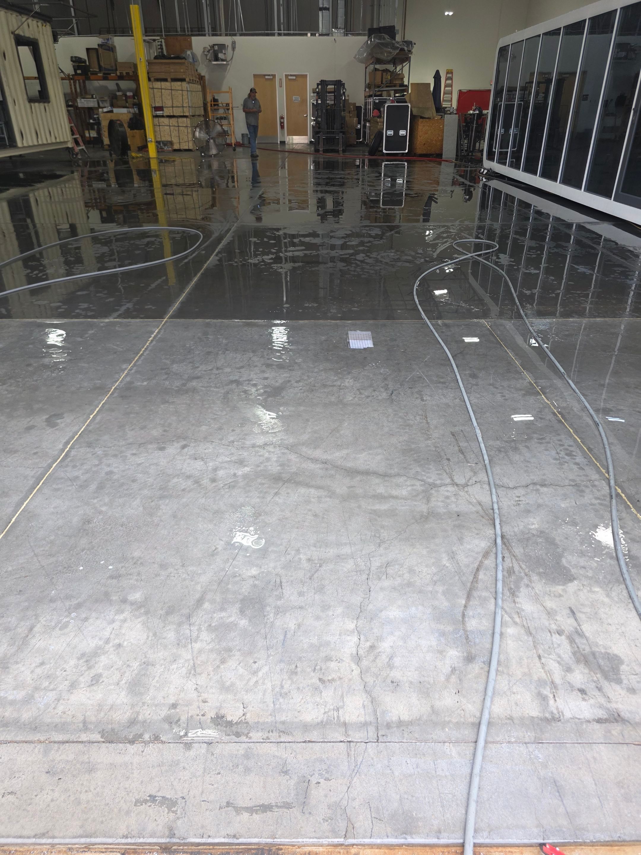 Hogue Mobile Welding Warehouse Floor Cleaning & Paint Removal | Phoenix, AZ 85027 by Patriot Power Washing & Sanitation