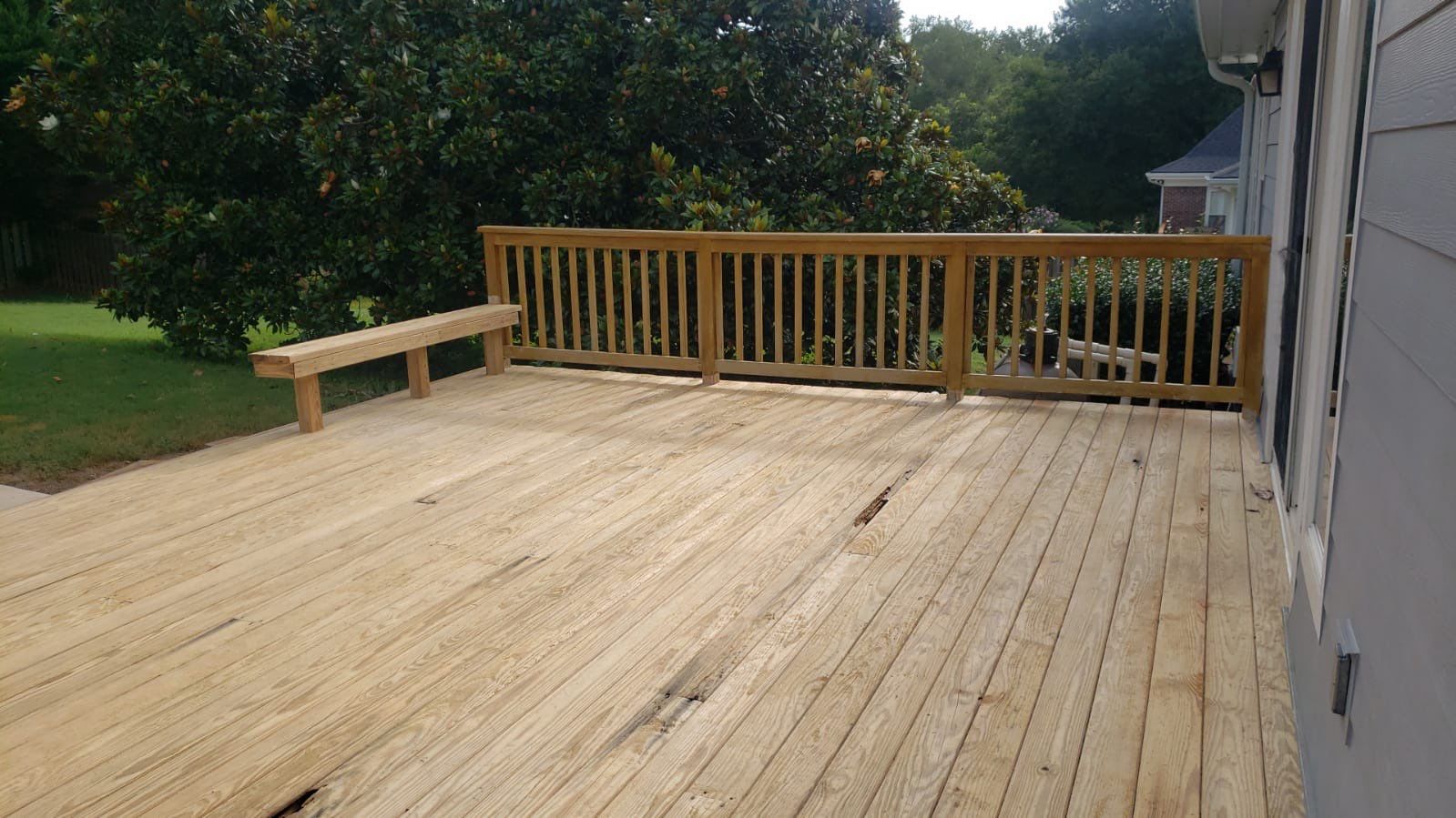 Multi-Level Deck Staining and Refinishing in Roswell Georgia by Swift Home Renovations