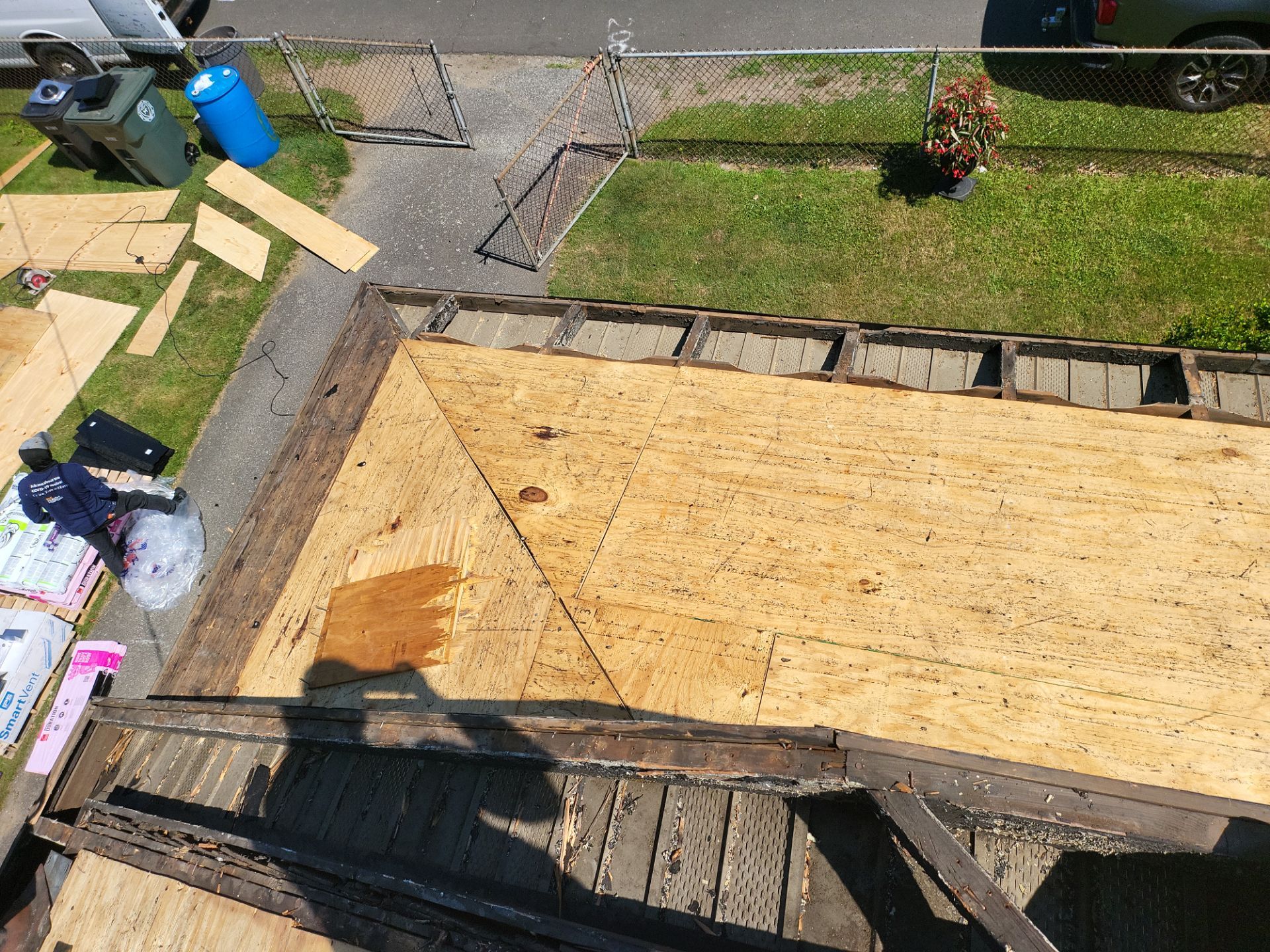 Residential Roofing Installation using Owens Corning TruDefinition Duration AR - Slatestone Gray by A Plus Exterior