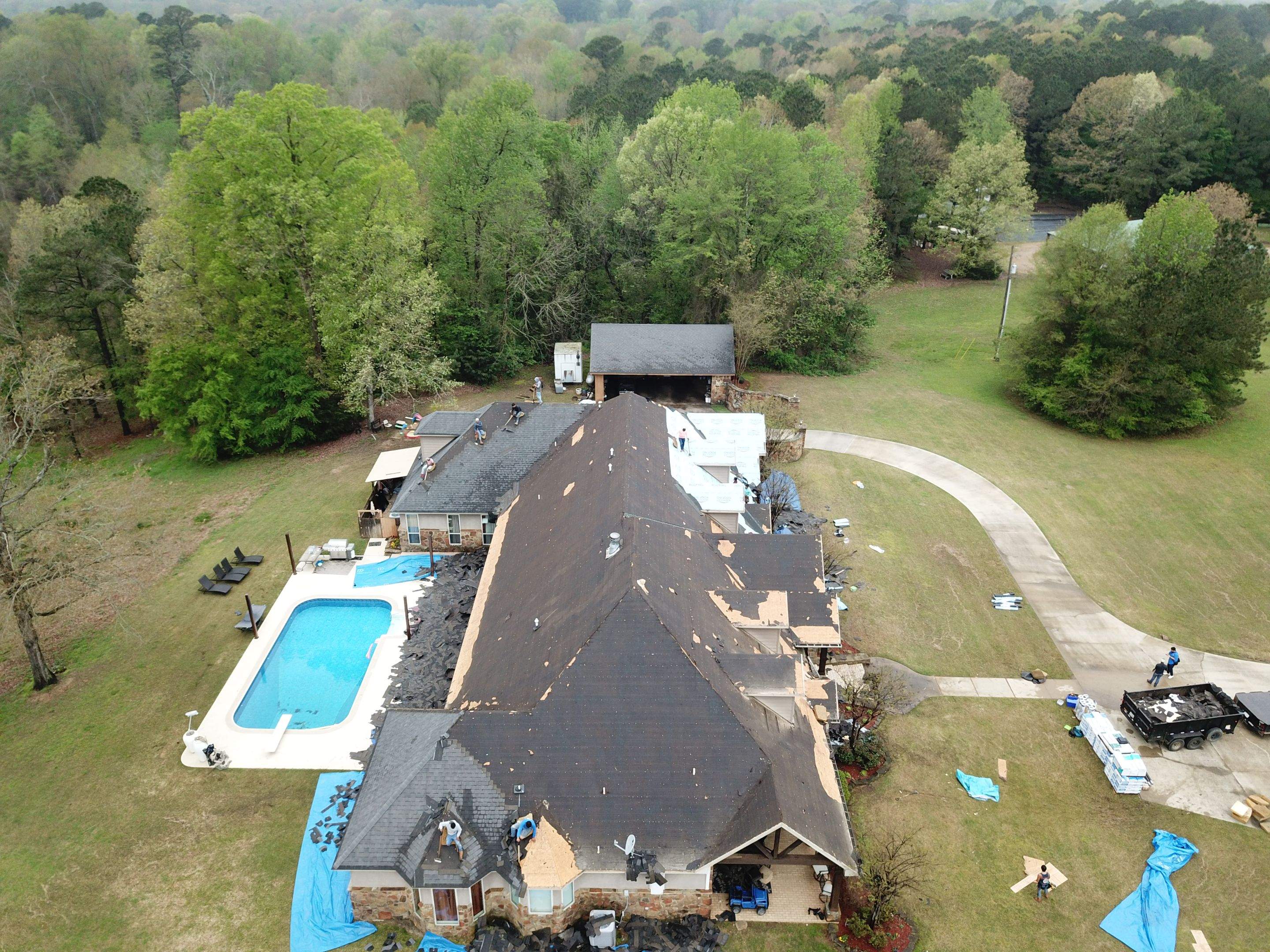 Residential Roofing Installation using Malarkey Architectural Vista Shingles by Hostetler Roofing