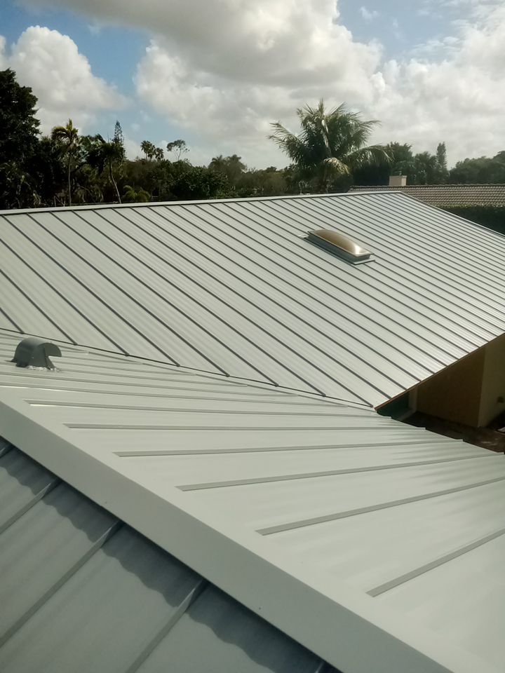 Residential Roofing Installation using 1" Nail strip metal roof by BLUES BROTHERS ROOFING
