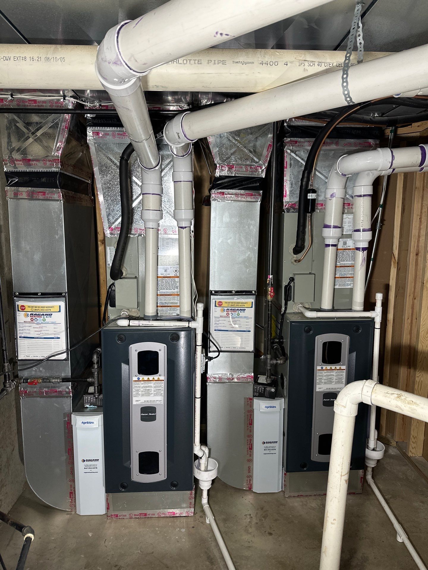 2 Full System Replacements (A/C & Furnace) by Ragano Heating & Air Conditioning Inc