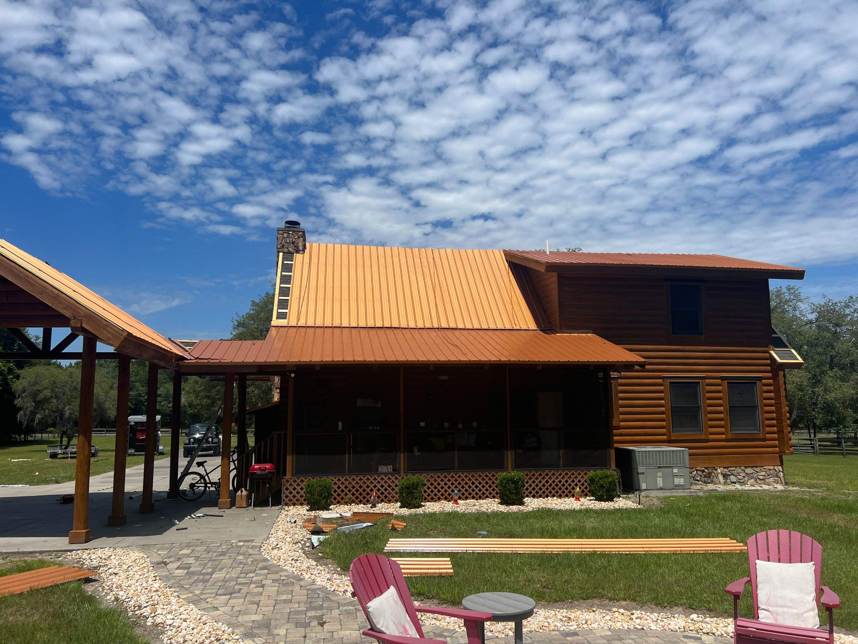 Metal Roof Replacement in Trenton, Florida by Brehm Roofing