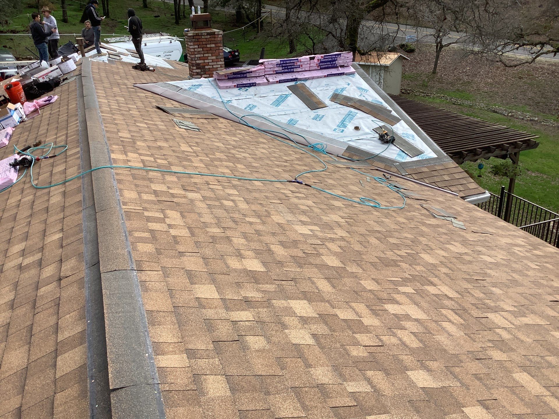 Residential Roofing Installation using Owens Corning Roofing Shingles by Byers Enterprises 