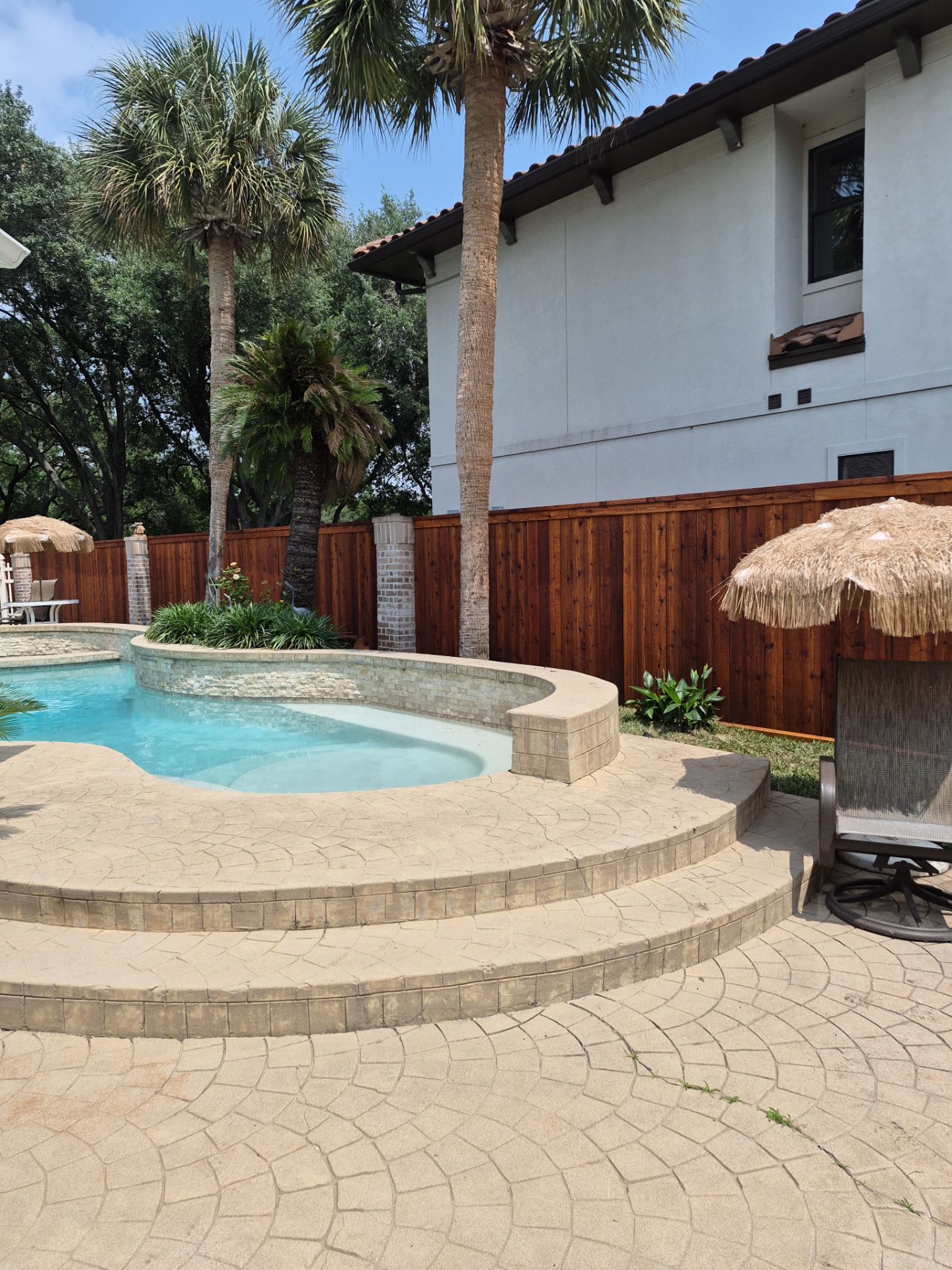 Western Red Cedar Privacy Fence with Dual-Stain Finish by Tim's Fences