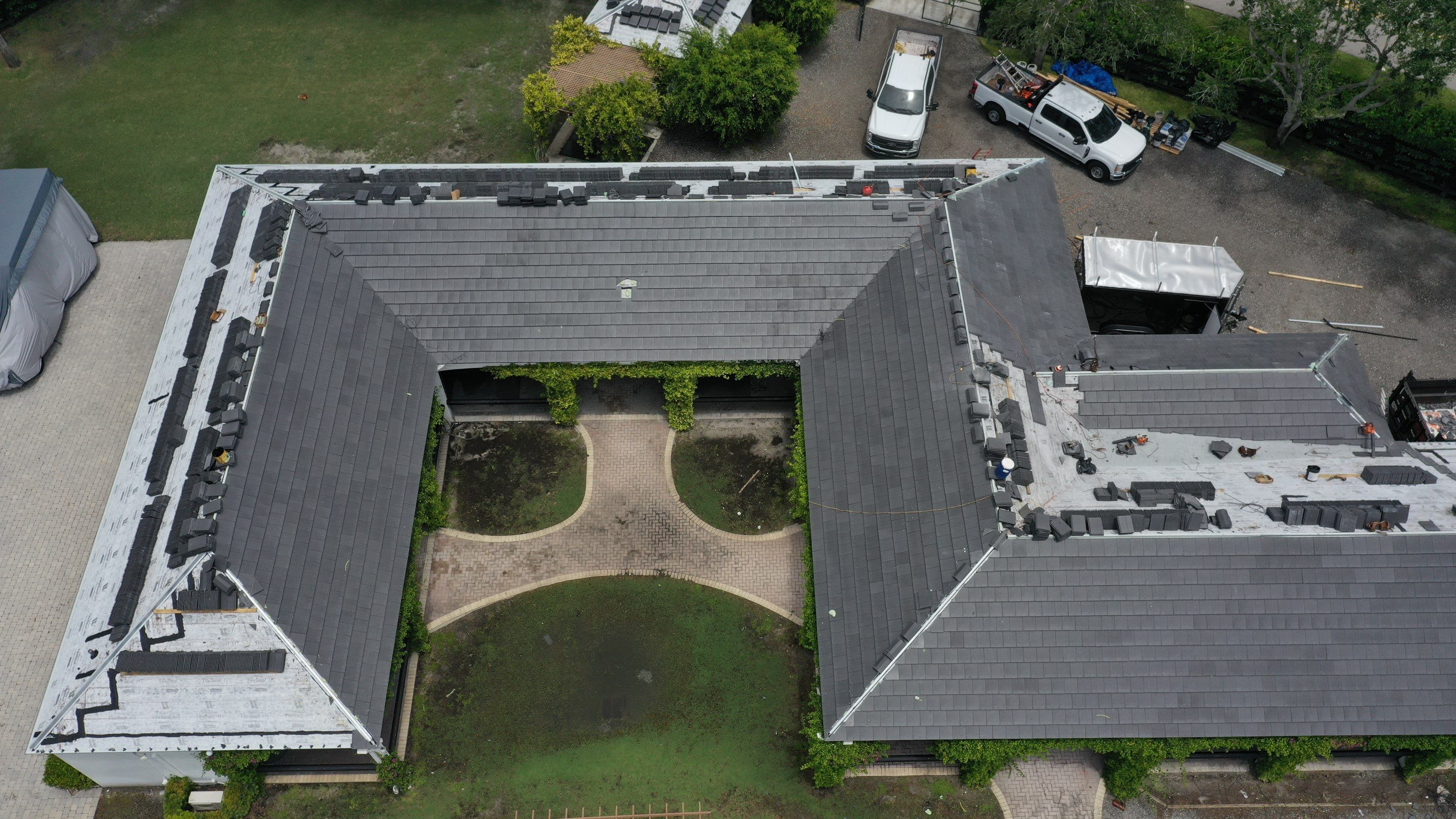 3612 Aiken Ct. Wellington FL - Westlake Newpoint Saxony 900 Slate - Charcoal Grey by Total Roofing System The Metal Roof Experts