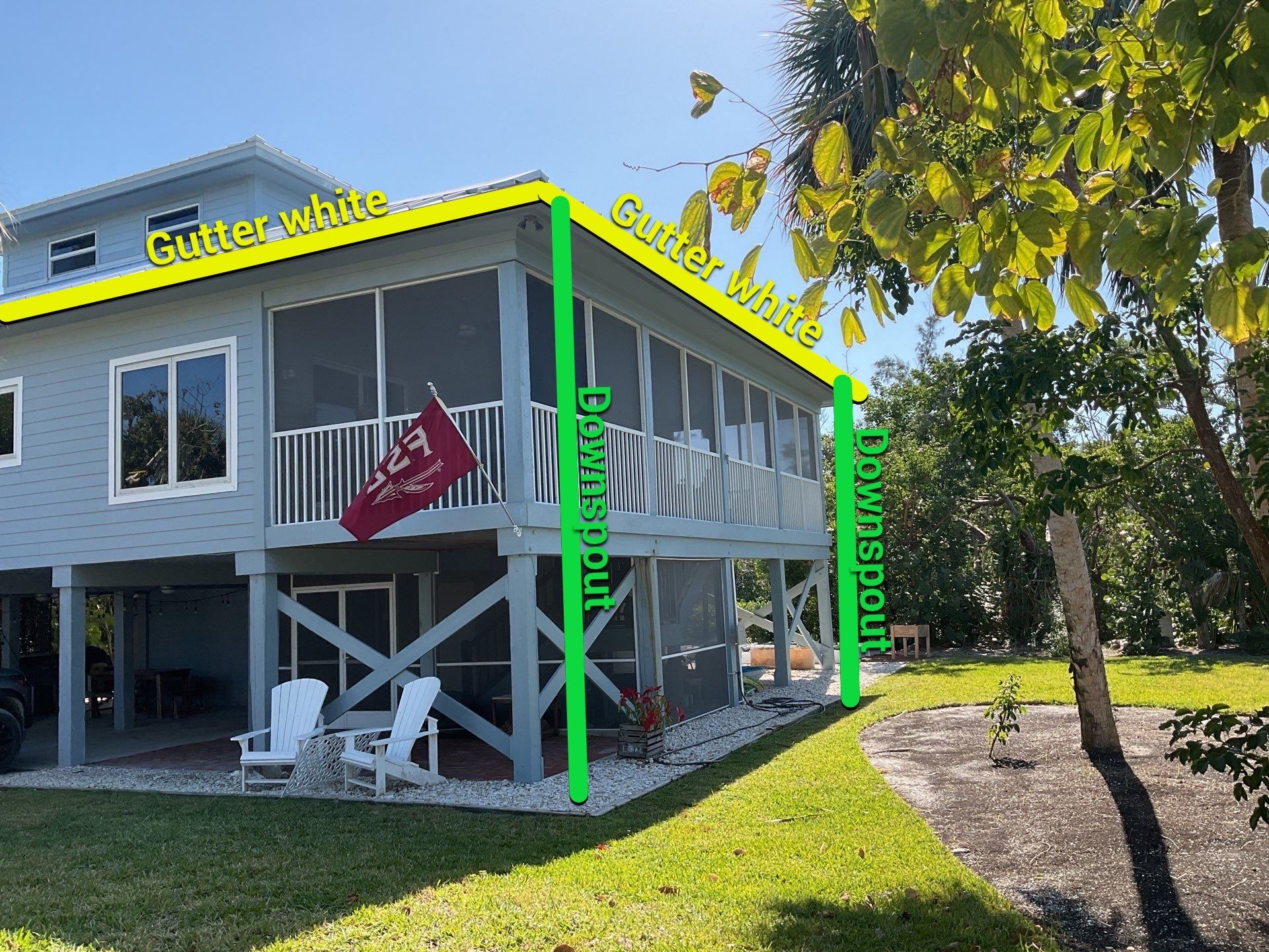 Gutters for Coastal Homes in Sanibel FL by Gutter Professors