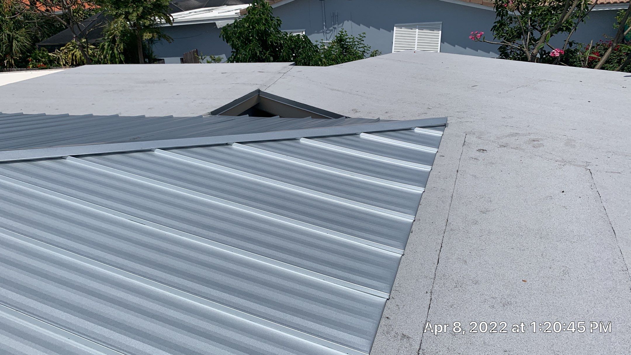 Residential Roofing Installation using 1" Nail strip metal roof by BLUES BROTHERS ROOFING