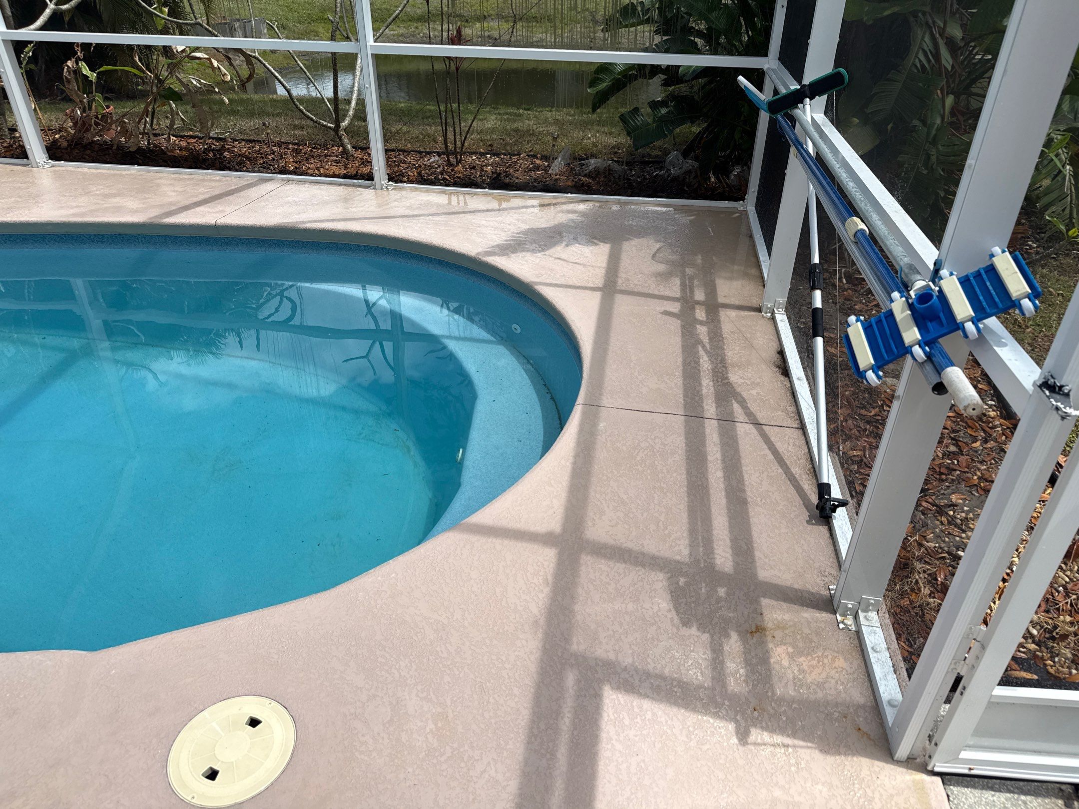 Pool Cage & Painted Pool Deck Cleaning in Sarasota, FL | Soft Wash by Sunshine AquaWash
