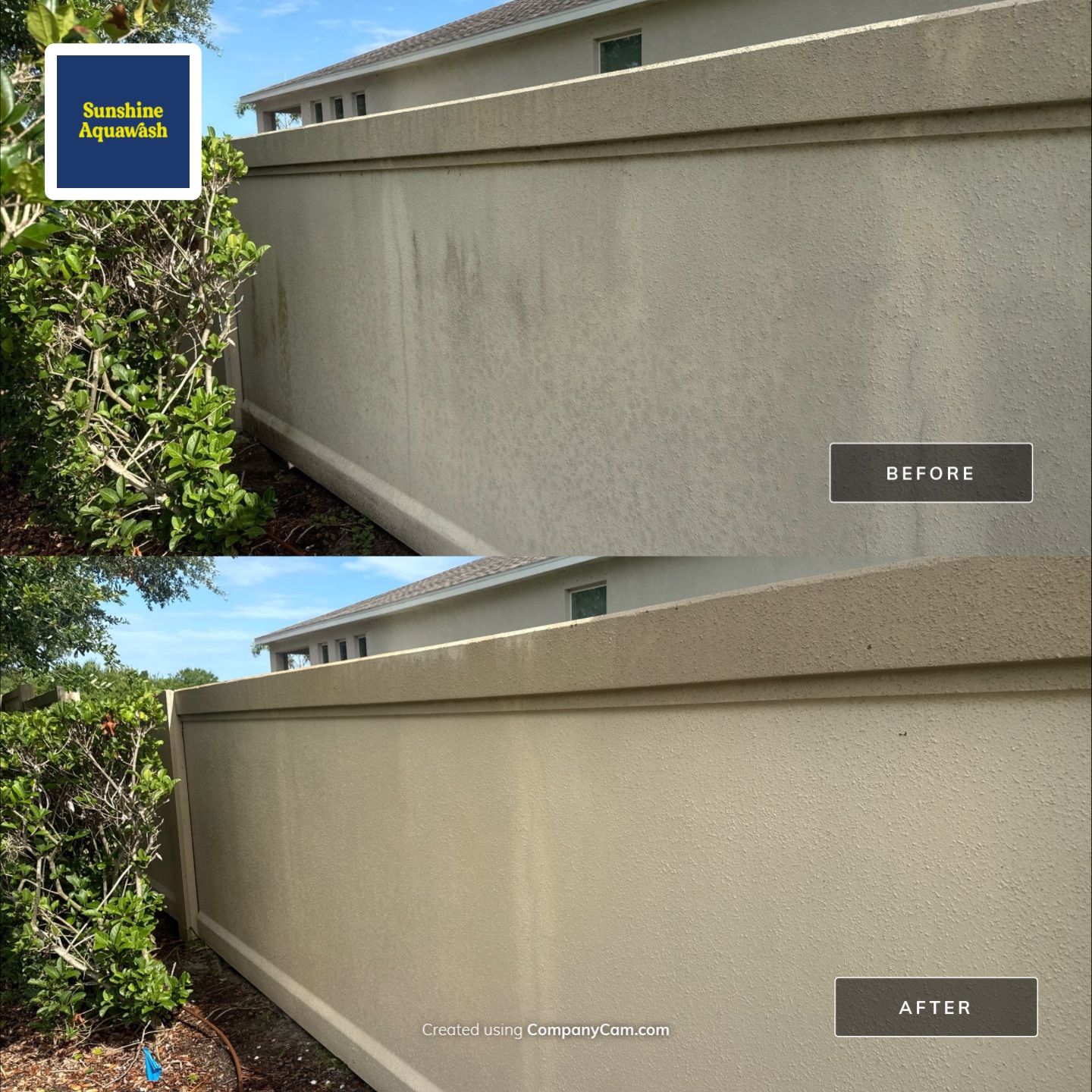 HOA Perimeter Wall & Monument Sign Cleaning – Willow Walk, Palmetto, FL 34221 by Sunshine AquaWash