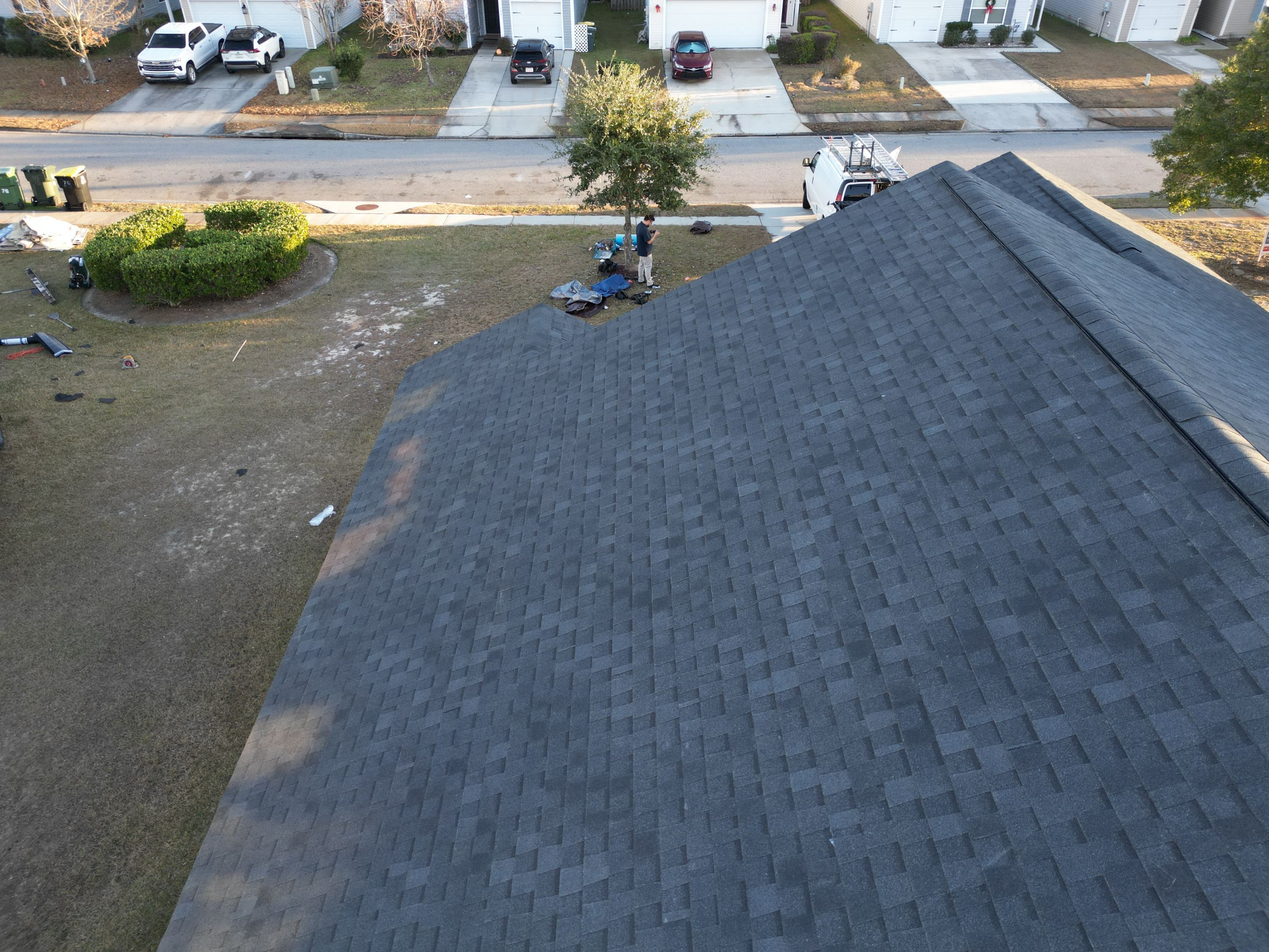 Residential Roofing Installation using Atlas Pinnacle Pristine Black Shadow. by Talya Roofing
