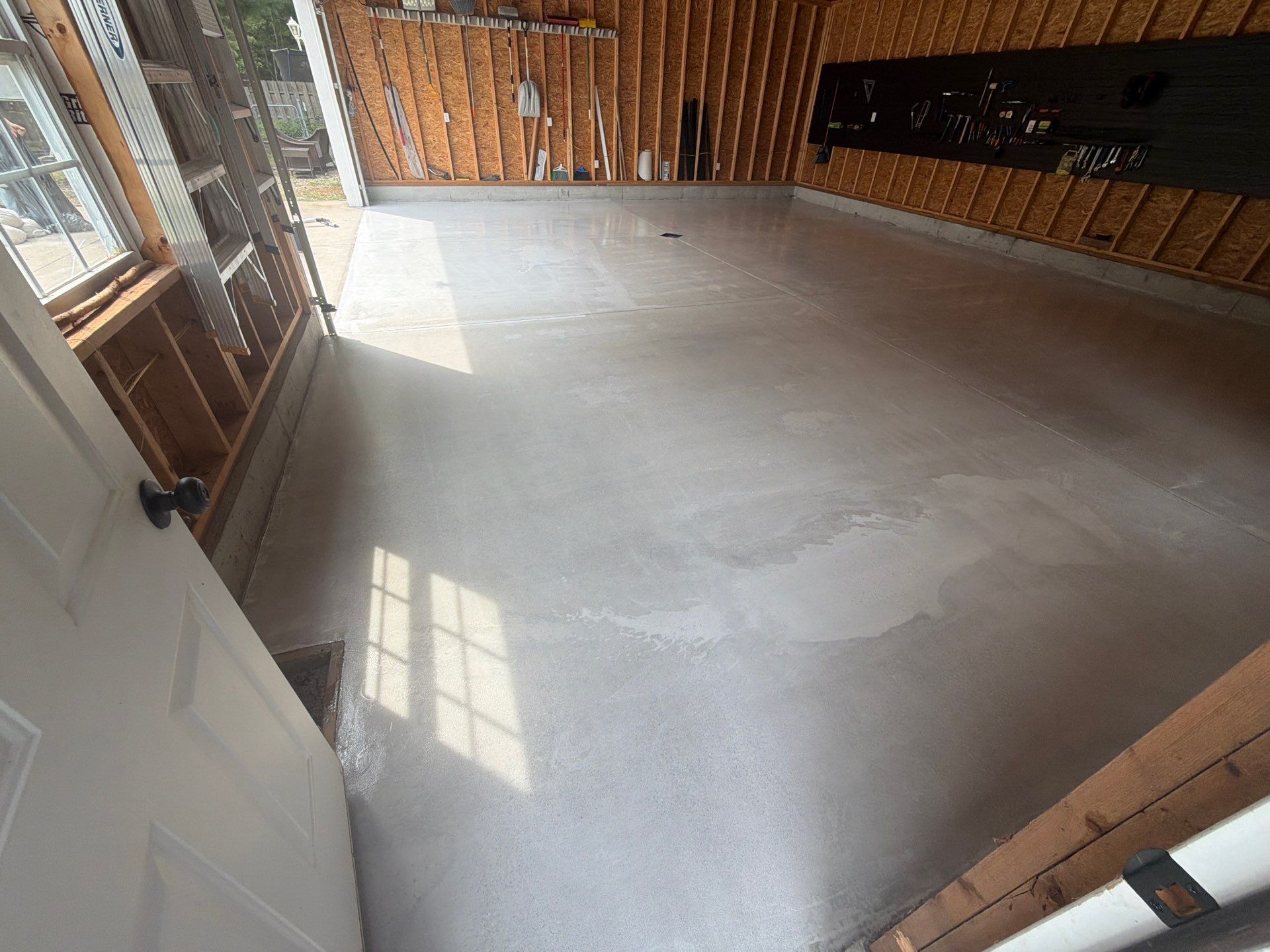 Custom Epoxy Flake Garage Floor Installation in Norton Shores by Gordon Painting