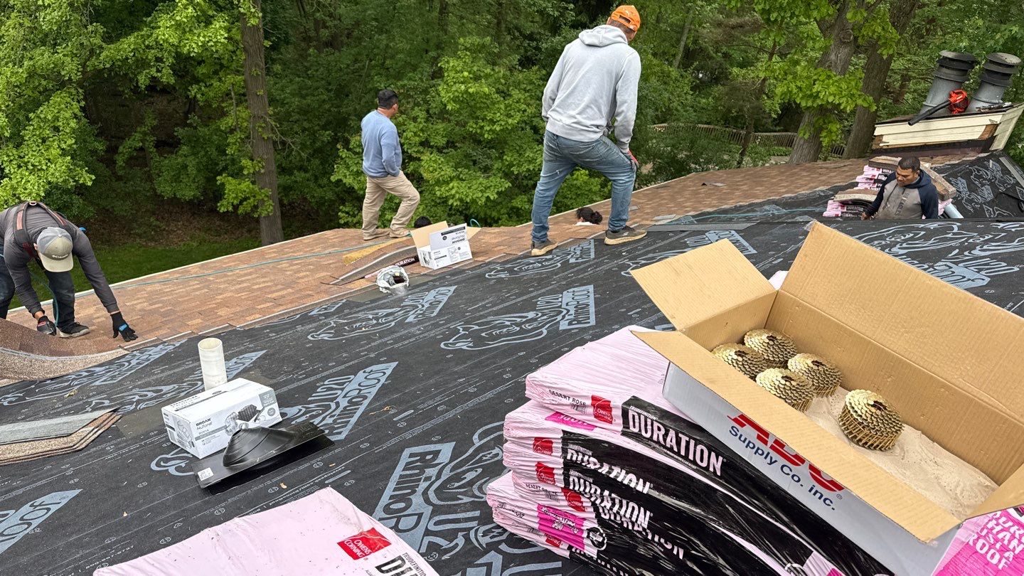 Roof Replacement using Owens Corning Desert Rose by 180 Contractors