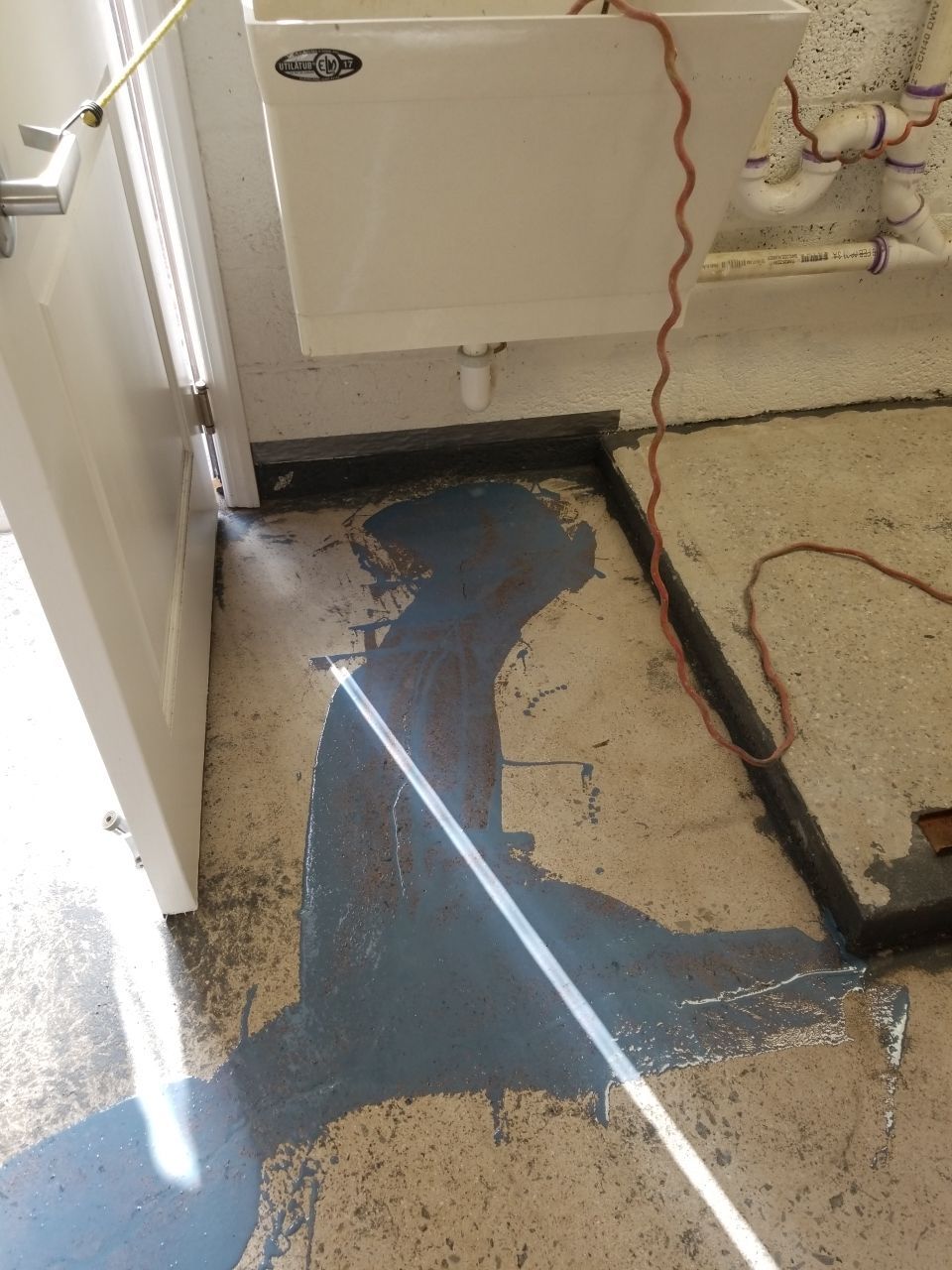 Laundry Room Floor Coating using Penntek- Silver Creek by Spectrum Painting, LLC