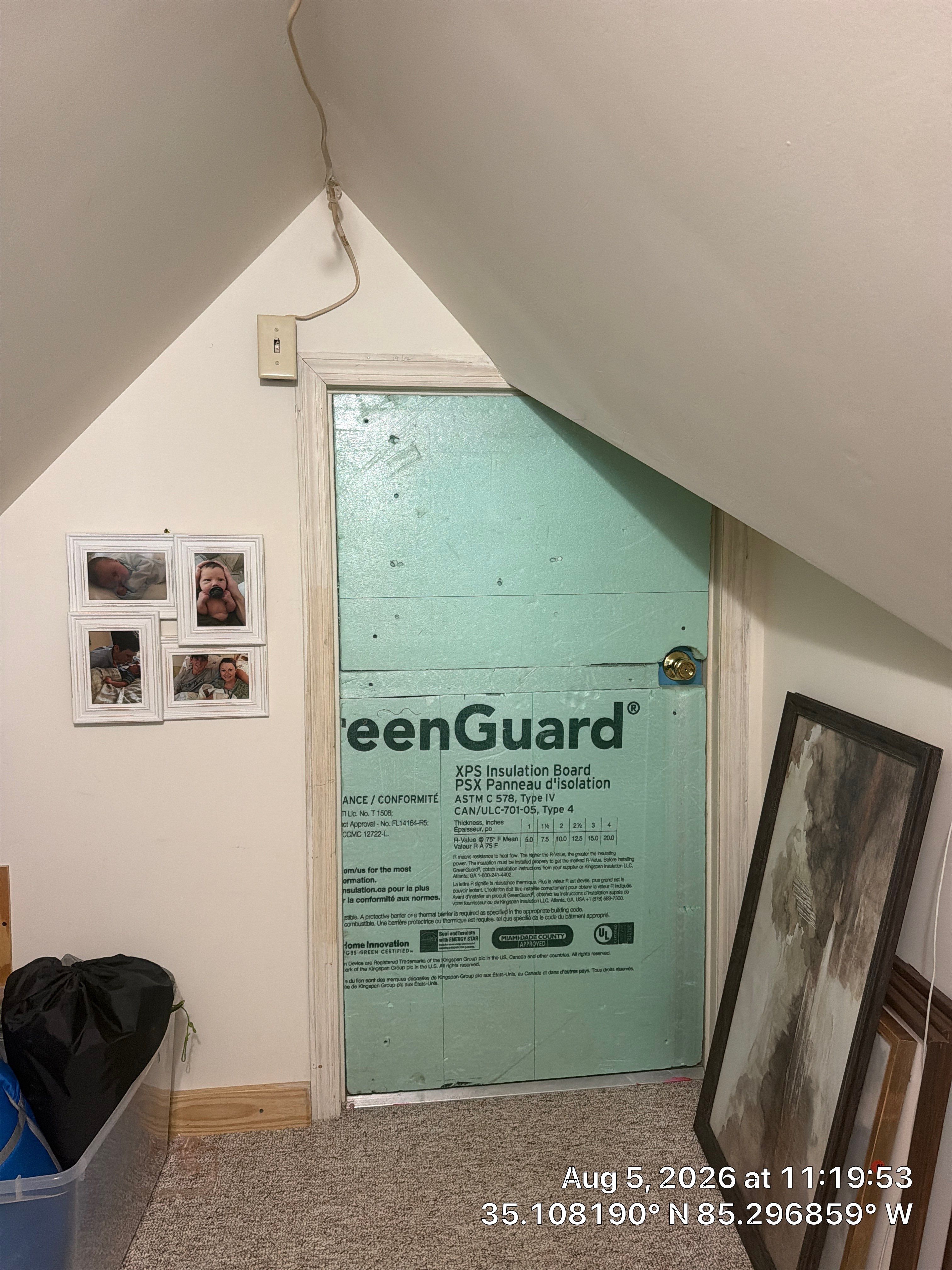 Attic Knee Wall Insulation and Access Door Sealing in Chattanooga by CompanyCam Sales Demo