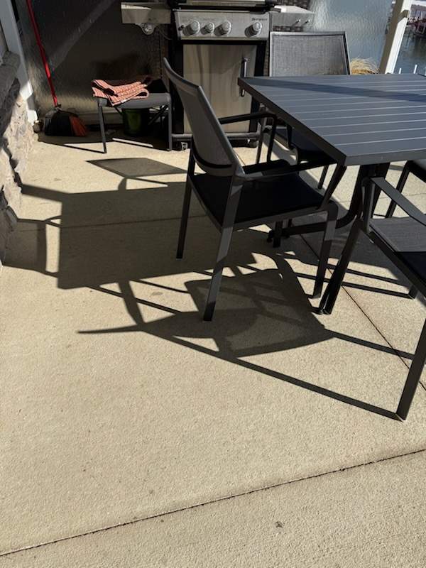 Dark Gray Slip-Resistant Concrete Coating for Arnolds Park Balcony by Select Painting, Coatings & Garage Cabinets