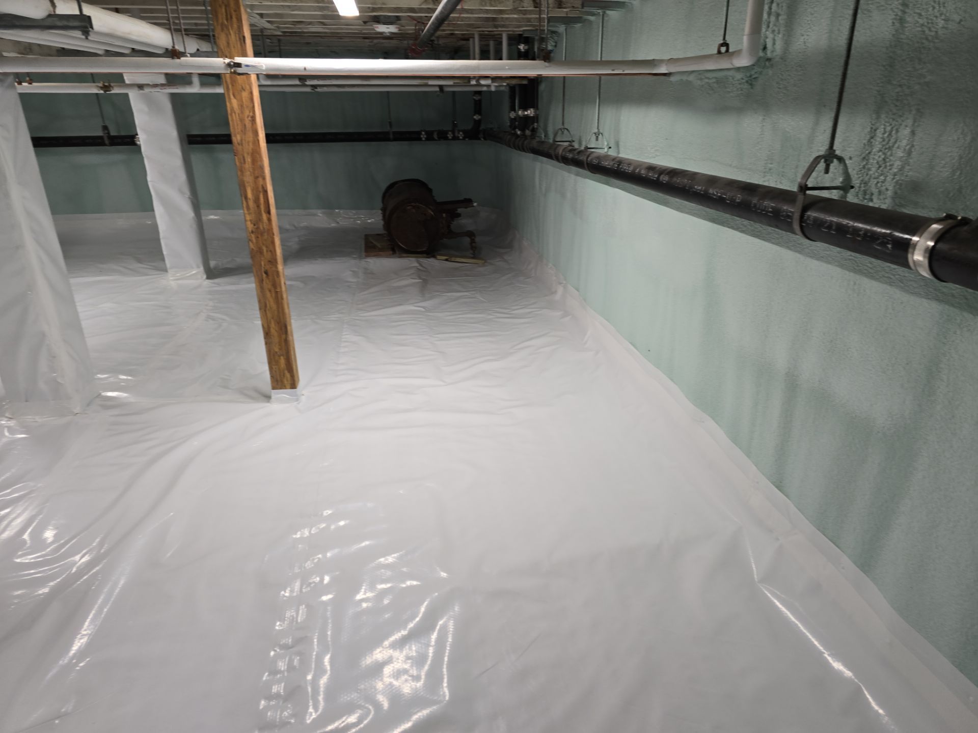 Crawl Space Encapsulation using Closed Cell Spray Foam by NYS Foam & Energy