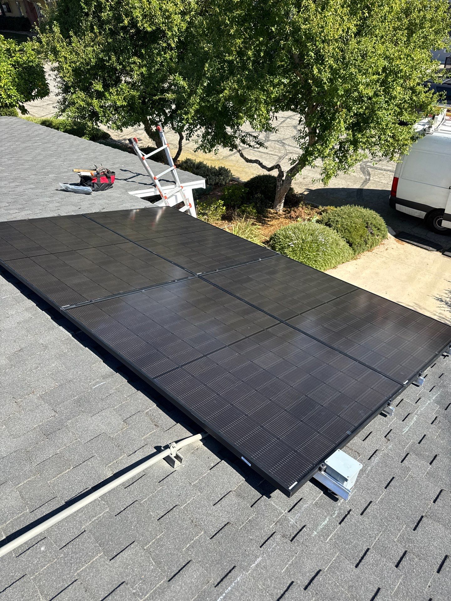 Glendale Residential Solar Installation with Enphase Microinverters on Shingle Roof by AWS Solar