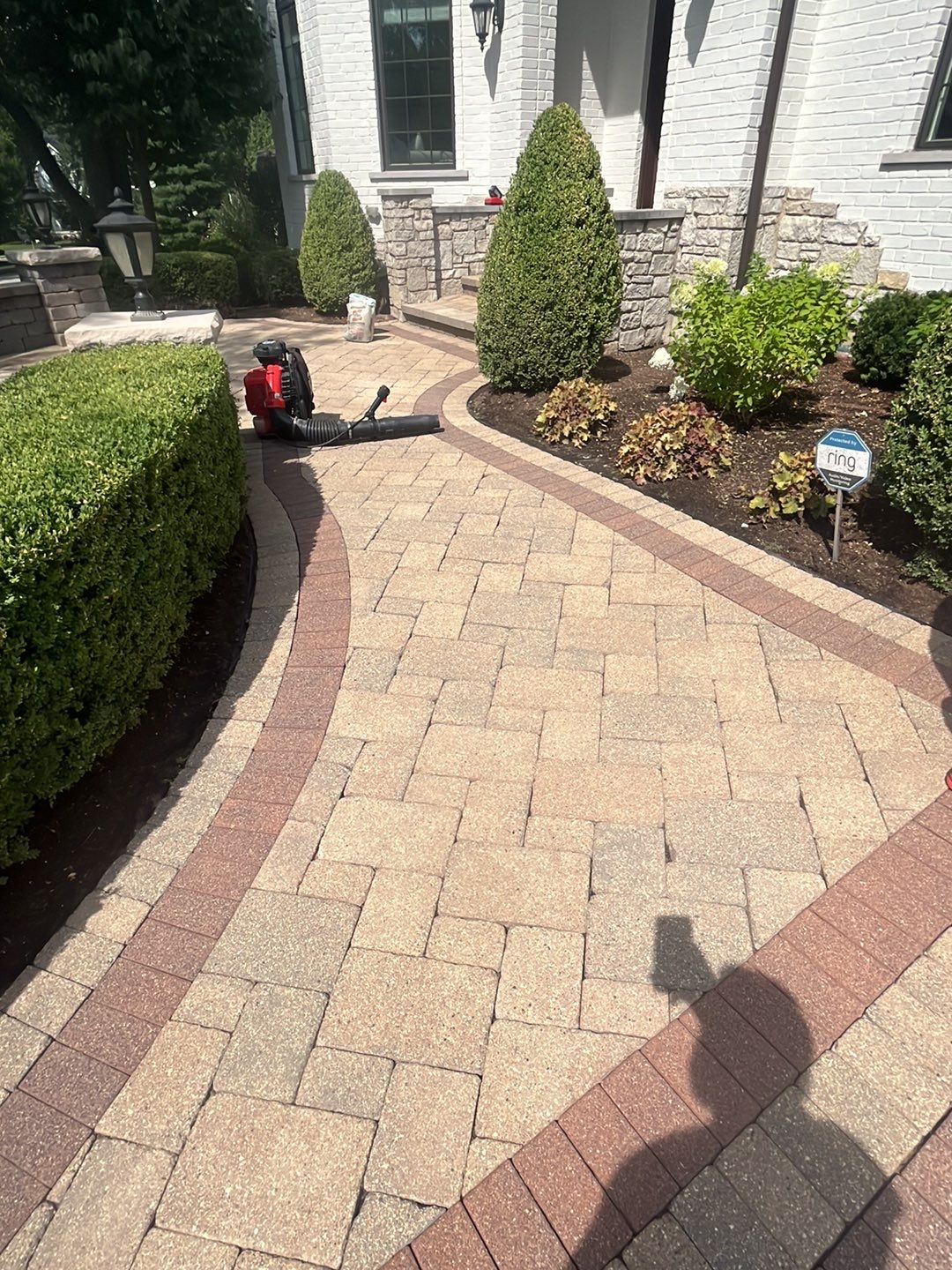 Brick paver clean, sand and seal.  using Surebond SB-1300 by Northern Power Washing LLC.