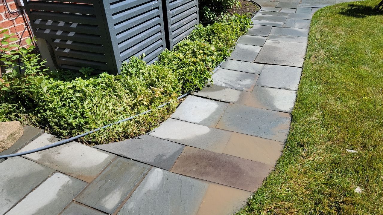 Exterior Stone and Concrete Surface Cleaning by Northern Power Washing LLC.
