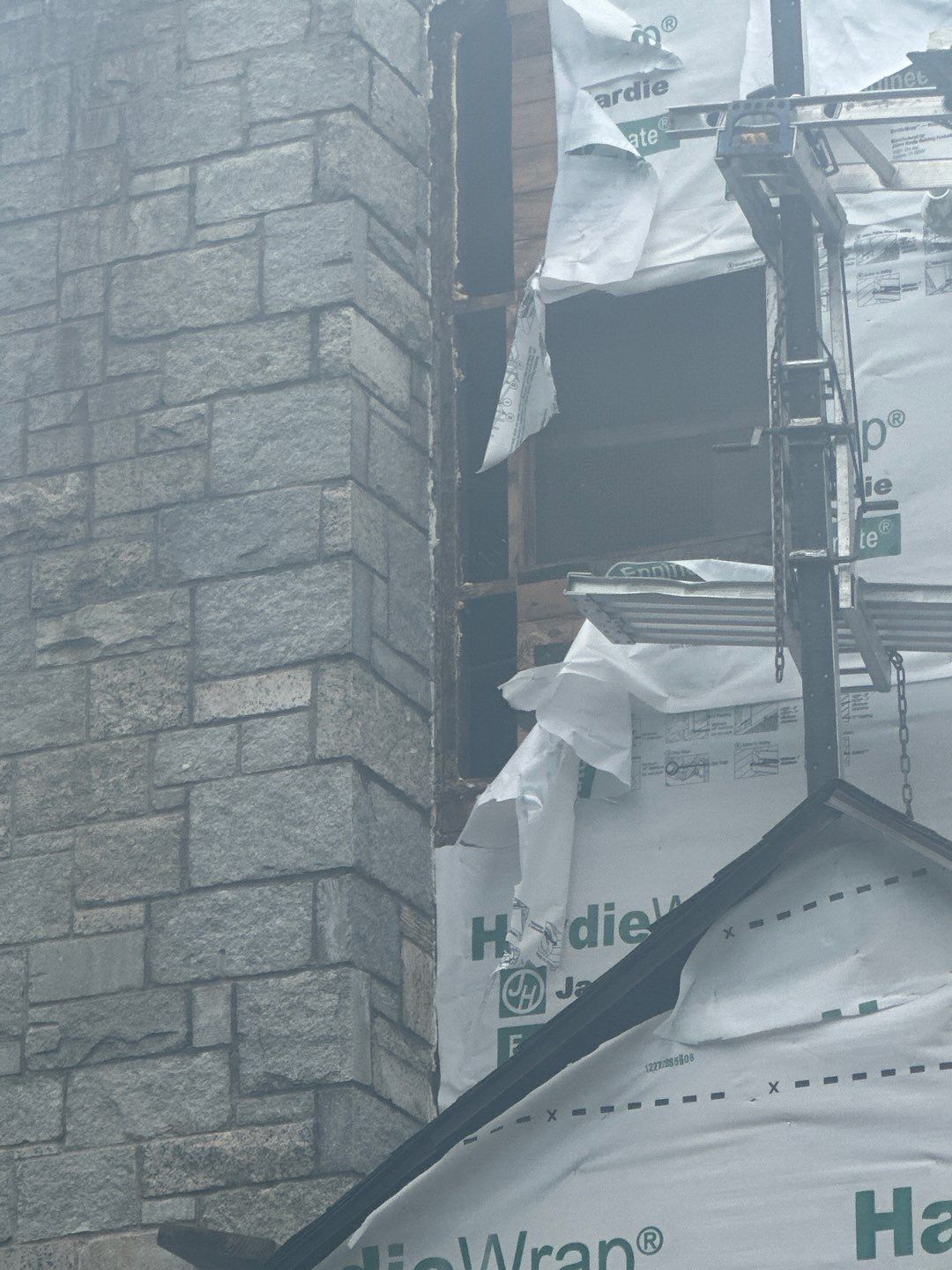 Siding Installation using Hardie Plank Artic white by A Plus Exterior