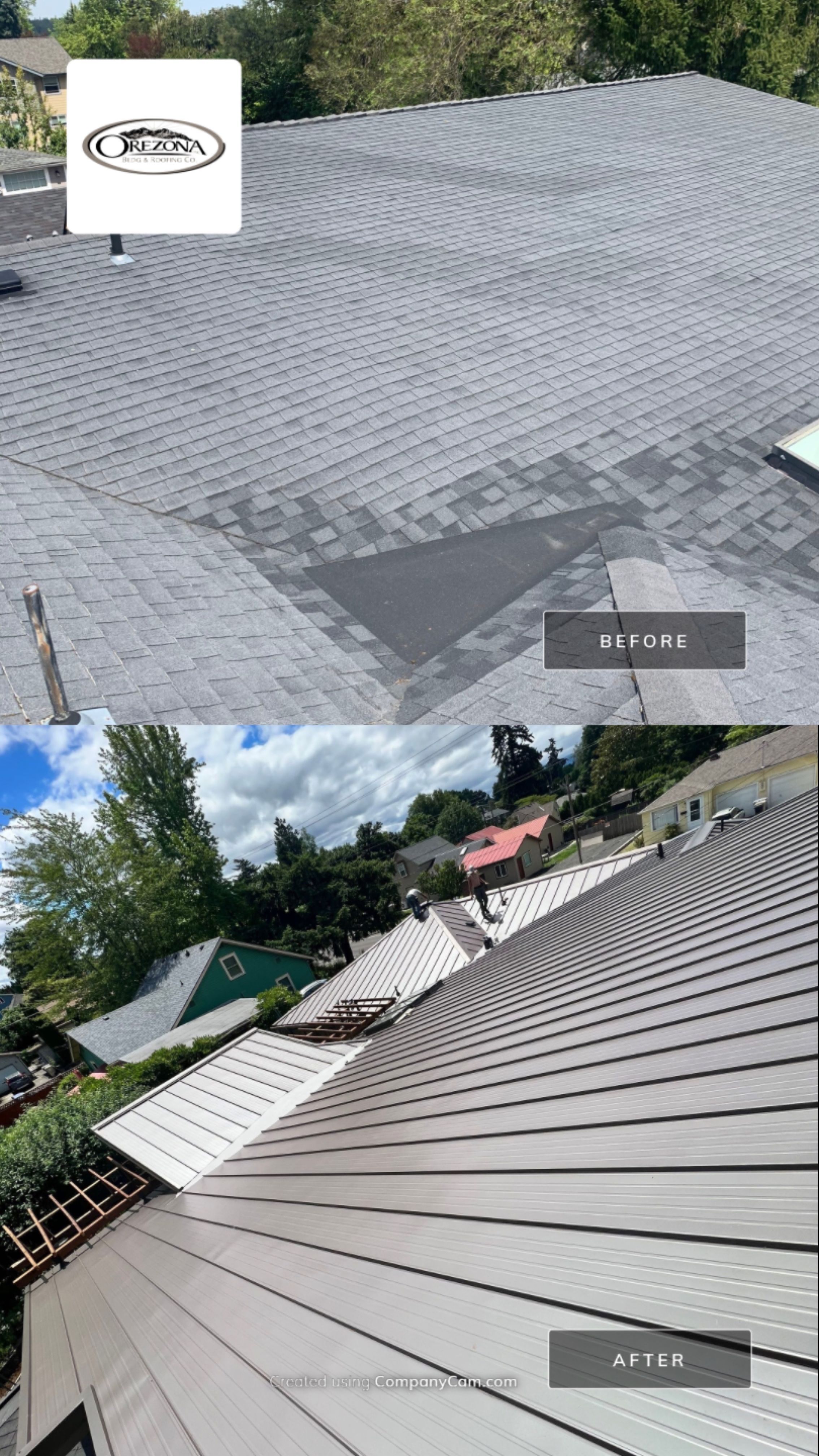 Taylor Metal Roof System Color: Vintage  by Orezona Building & Roofing Company, Inc.