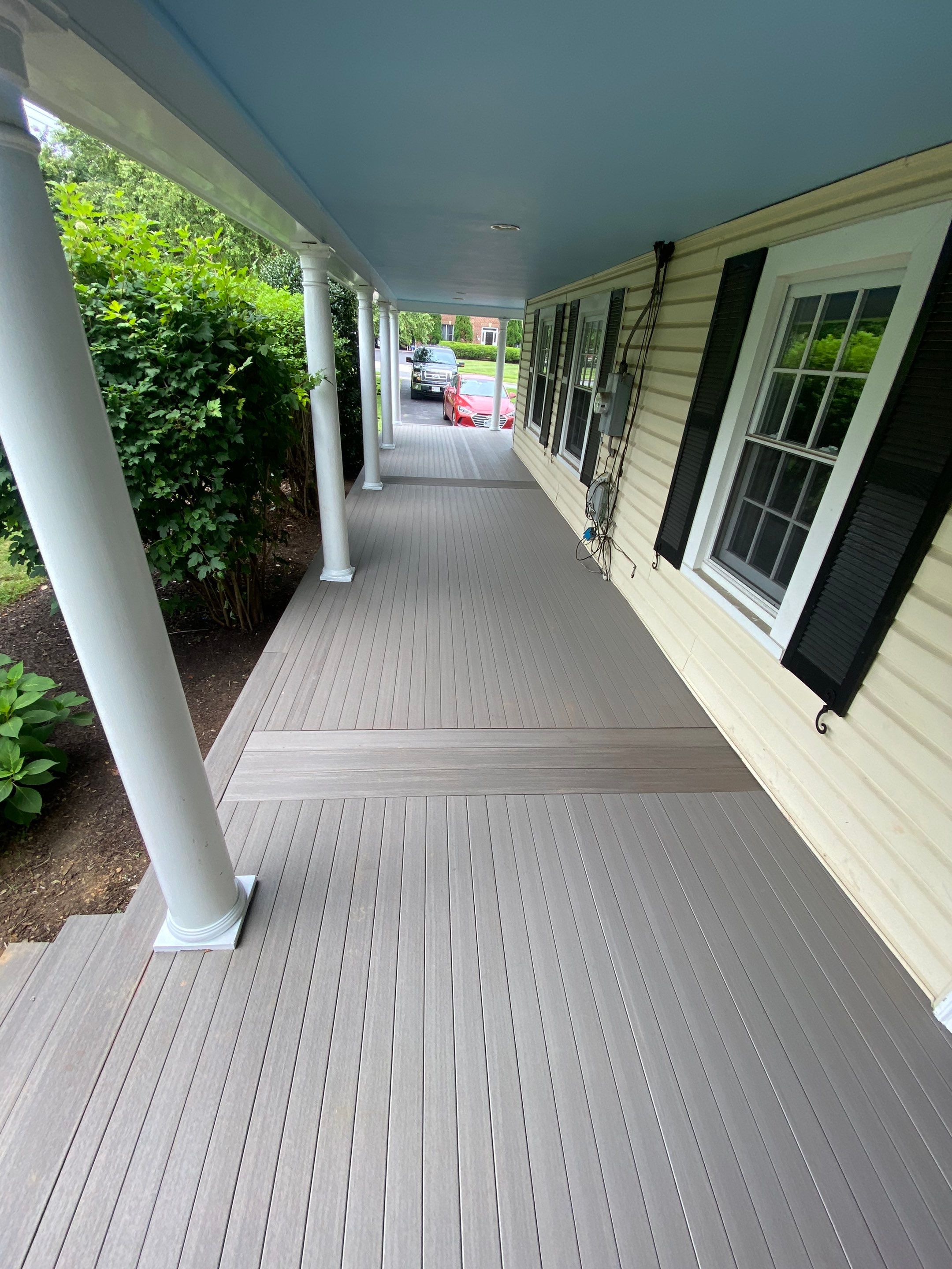 Front Porch Transformation using Timbertech Decking by The Smet Companies, LLC