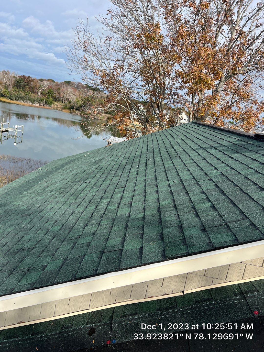 FORTIFIED Roof Replacement in Oak Island, NC Using CertainTeed Landmark Hunter Green by RGR Construction and Roofing, LLC